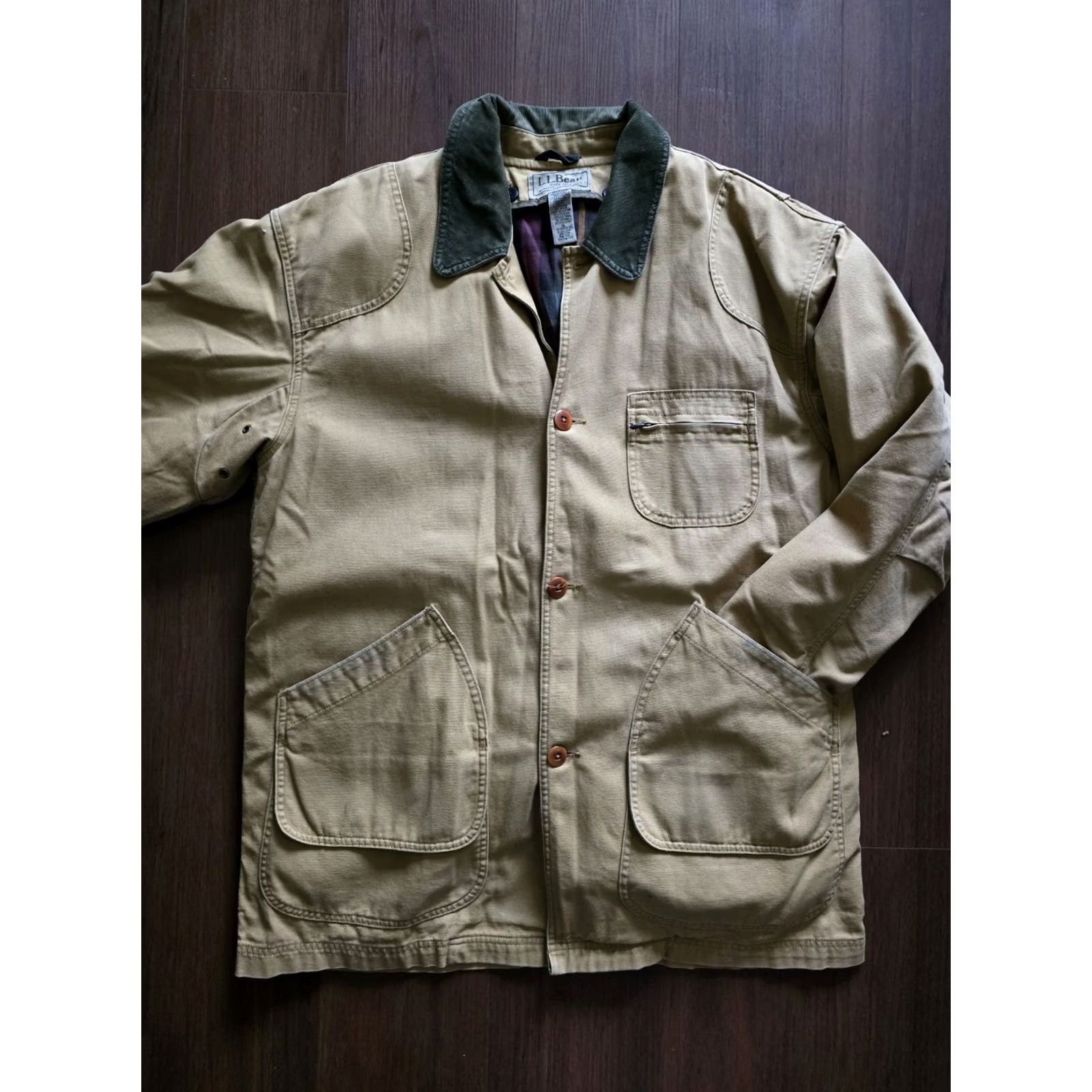 Vintage VINTAGE LL Bean Chore Coat Jacket 90s Removable Primaloft Lining Tan XL Men’s (Adult) Mens Size US XL / EU 56 / 4 - 2 Thumbnail