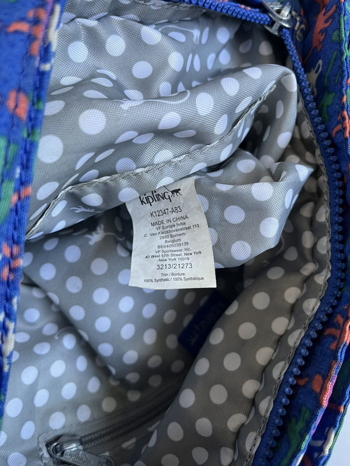 Other Kipling Women Blue Monogram Synthetic Shoulder Bag Size ONE SIZE - 13 Thumbnail