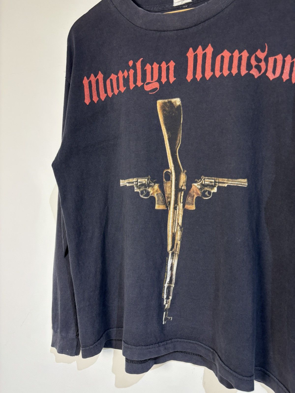 Band Tees Vintage Faded Boxy 2001 Marilyn Manson Holy Wood Size US M / EU 48-50 / 2 - 10 Thumbnail