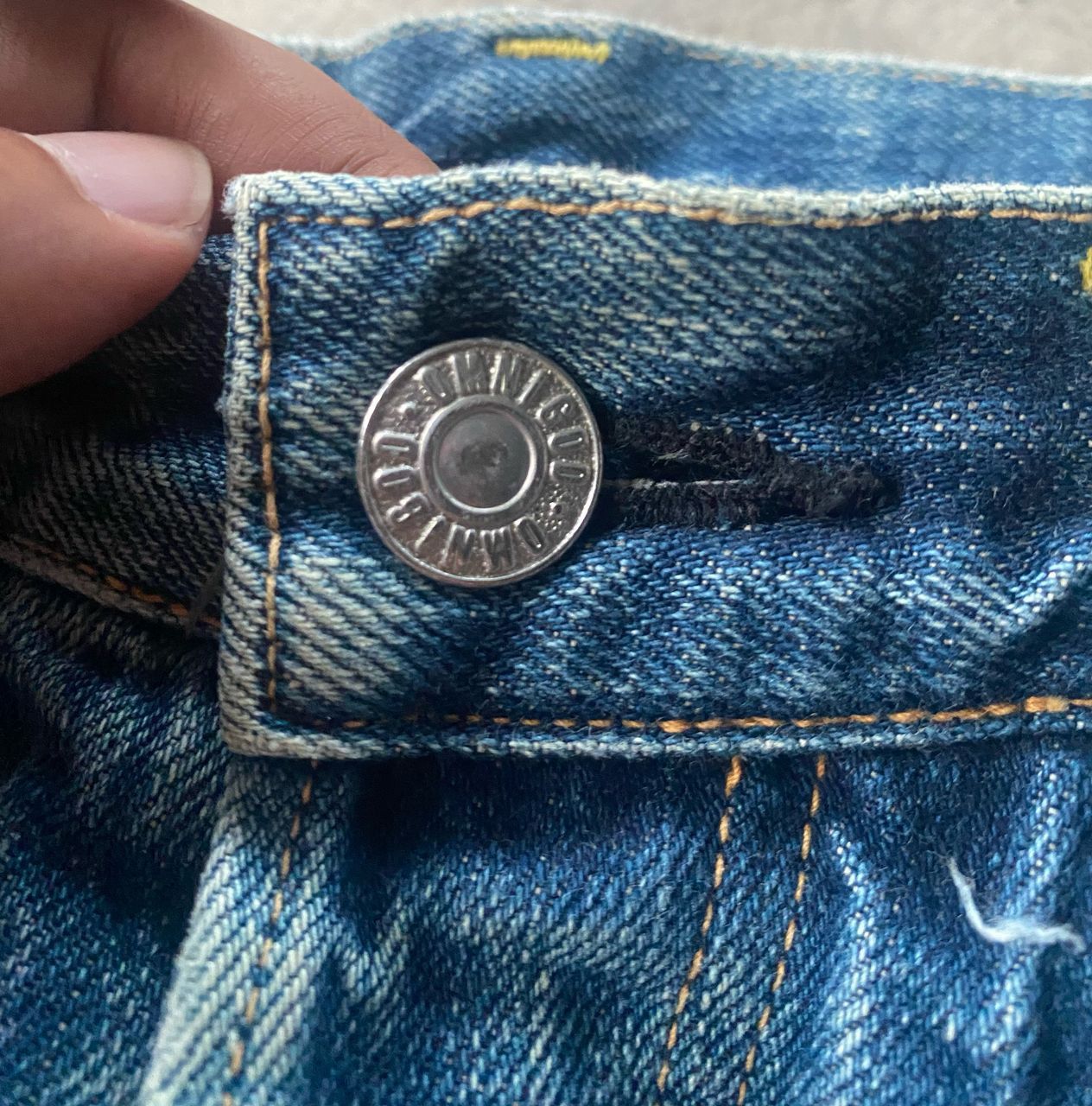Japanese Brand 💥BEST OFFER💥Vintage Omigod Selvegde Distressed Denim Size US 31 - 16 Thumbnail