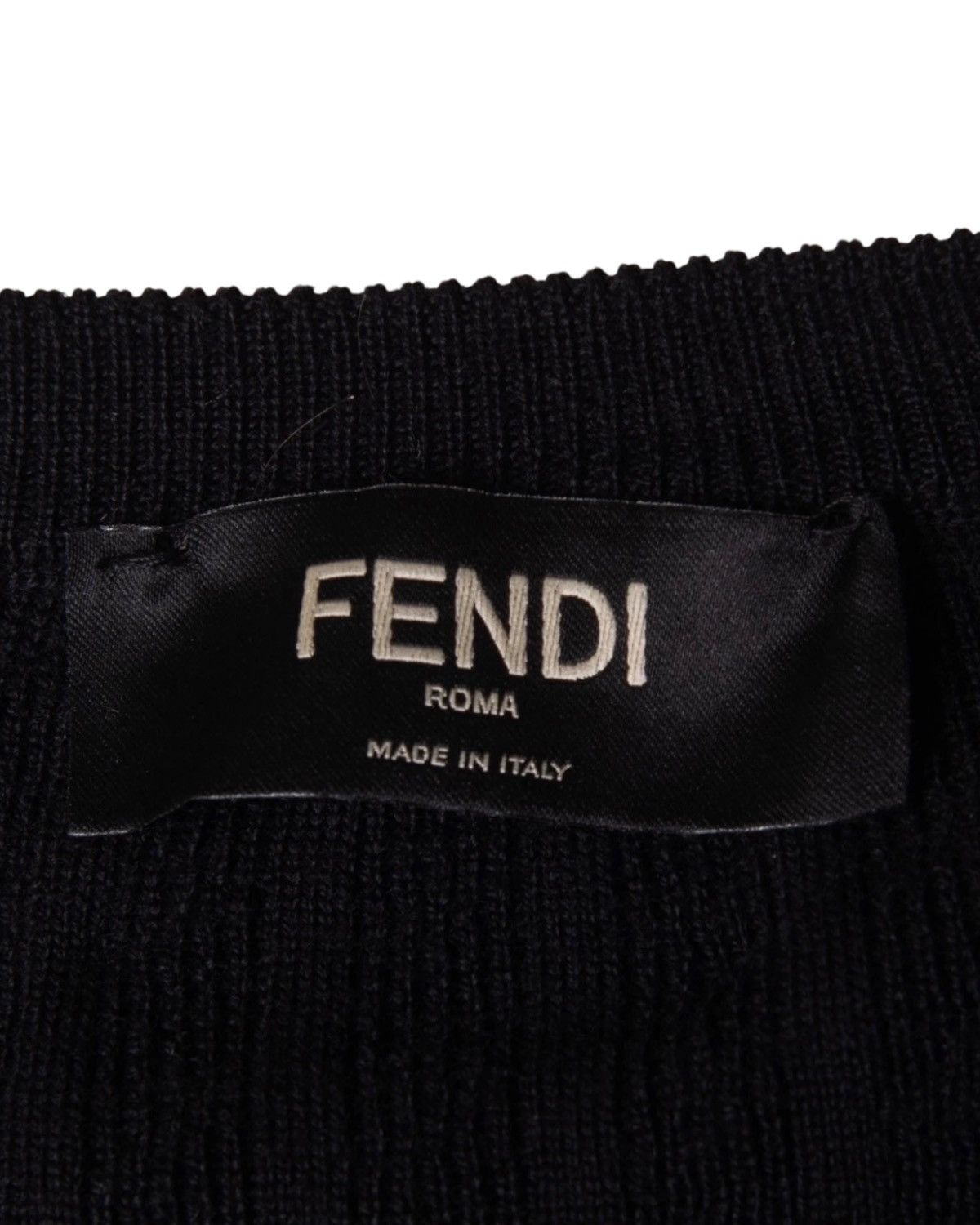 Fendi Fendi Rib Knit Virgin Wool Sweater with Cut-out Size US S / EU 44-46 / 1 - 5 Thumbnail