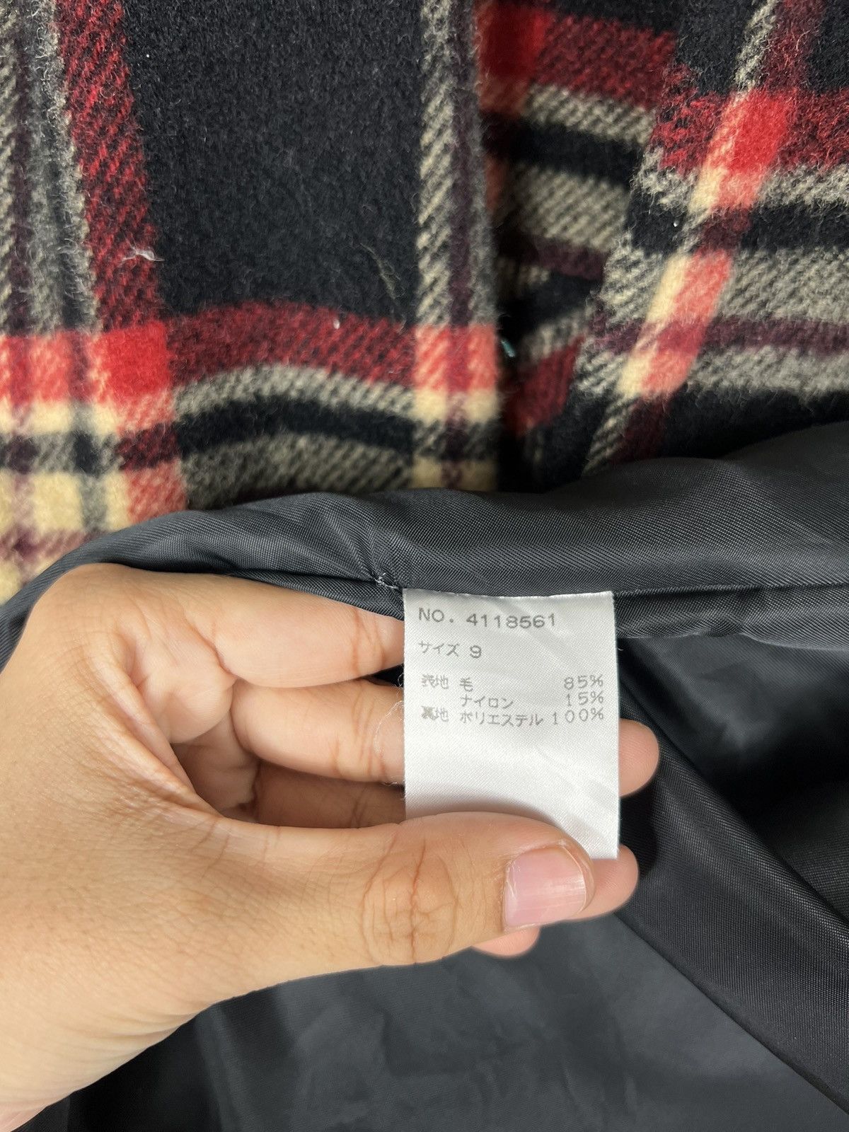 Japanese Brand × Vintage 🔥 EAST BOY PLAID CHECKER CPO WOOL JACKET Size US M / EU 48-50 / 2 - 14 Thumbnail