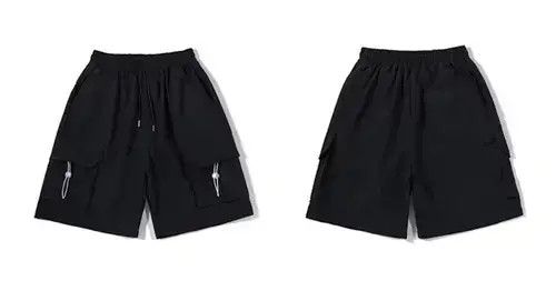Jean 21SS Indigo Union Japan Black Functional Worker Shorts Size US 32 / EU 48 - 2 Thumbnail