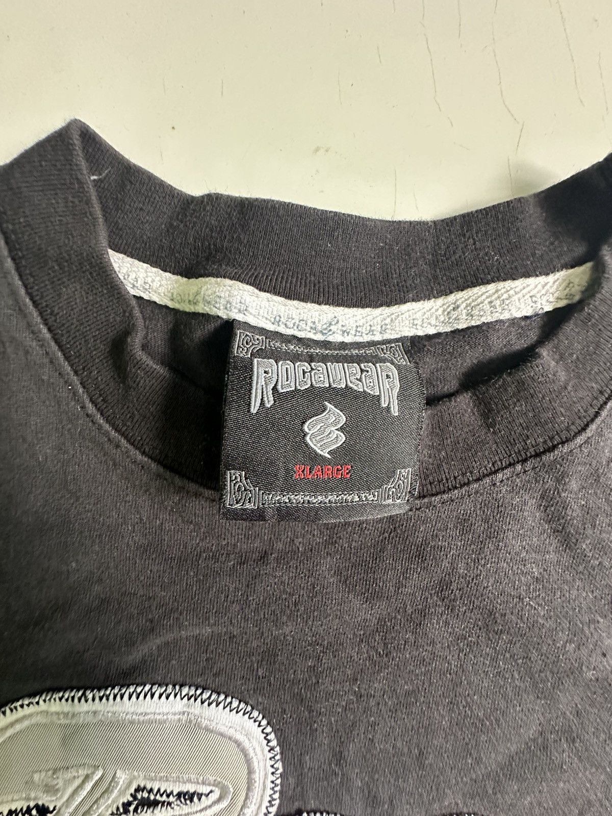 Rap Tees × Rocawear Vintage 90s Rocawear Collection Faded Black shirt Size US XL / EU 56 / 4 - 6 Thumbnail
