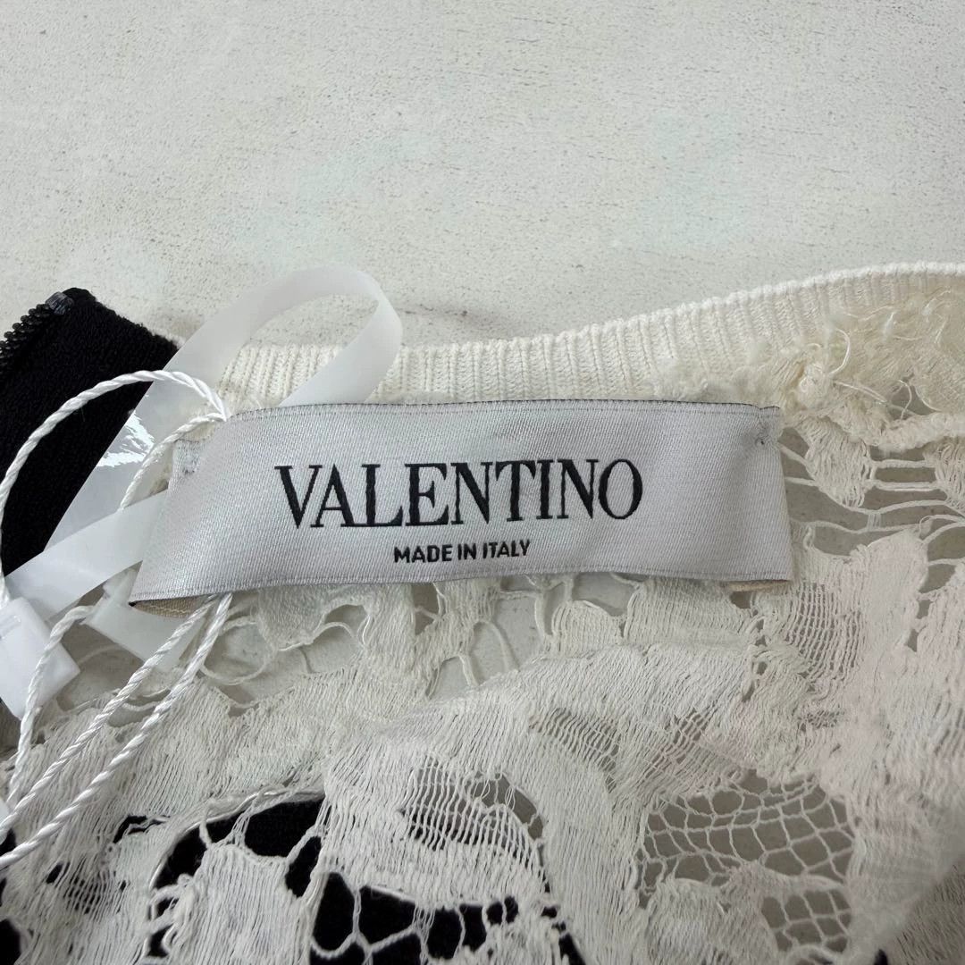 Valentino Valentino Black Lace-Paneled Women's S Dress Size S / US 4 / IT 40 - 6 Thumbnail