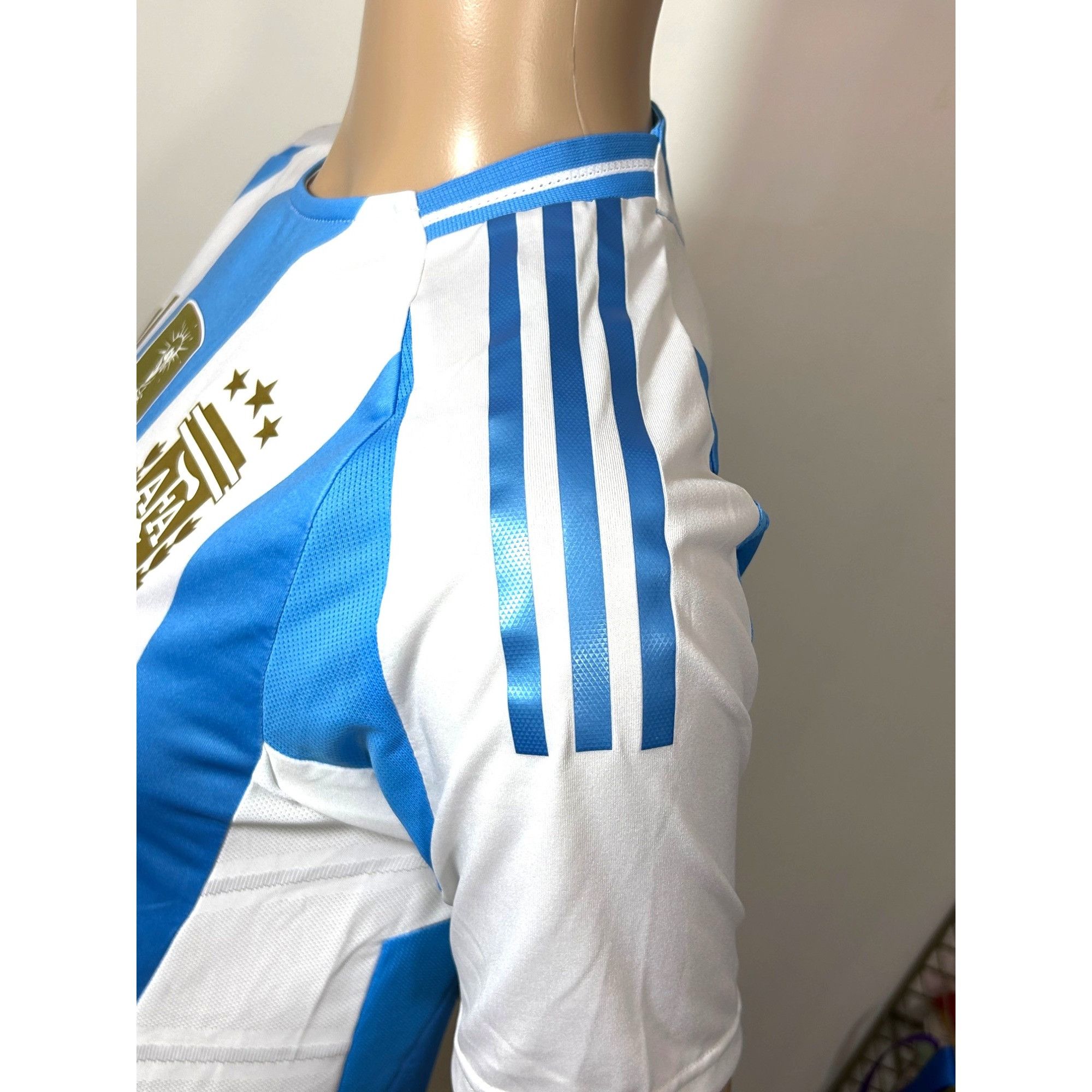 Adidas Adidas Messi Soccer Jersey S Slim White Blue 2022 Short Slee Size US S / EU 44-46 / 1 - 18 Thumbnail