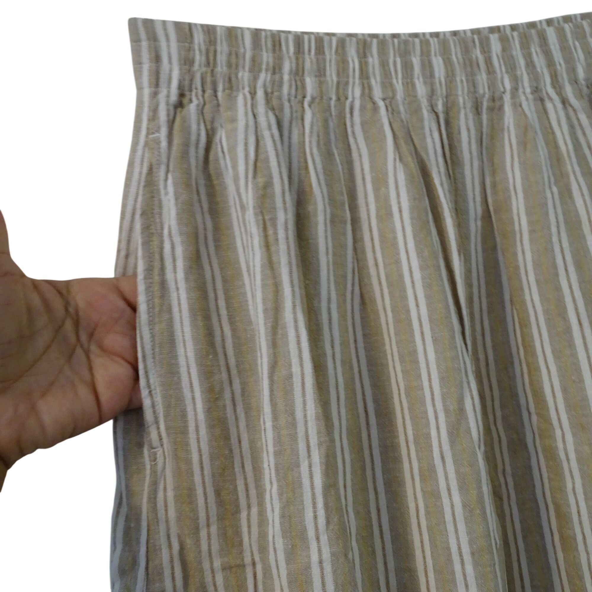 Z Supply Z Supply Evereve Tan White Stripe Maxi Skirt Size M Linen Size 28" / US 6 / IT 42 - 3 Thumbnail