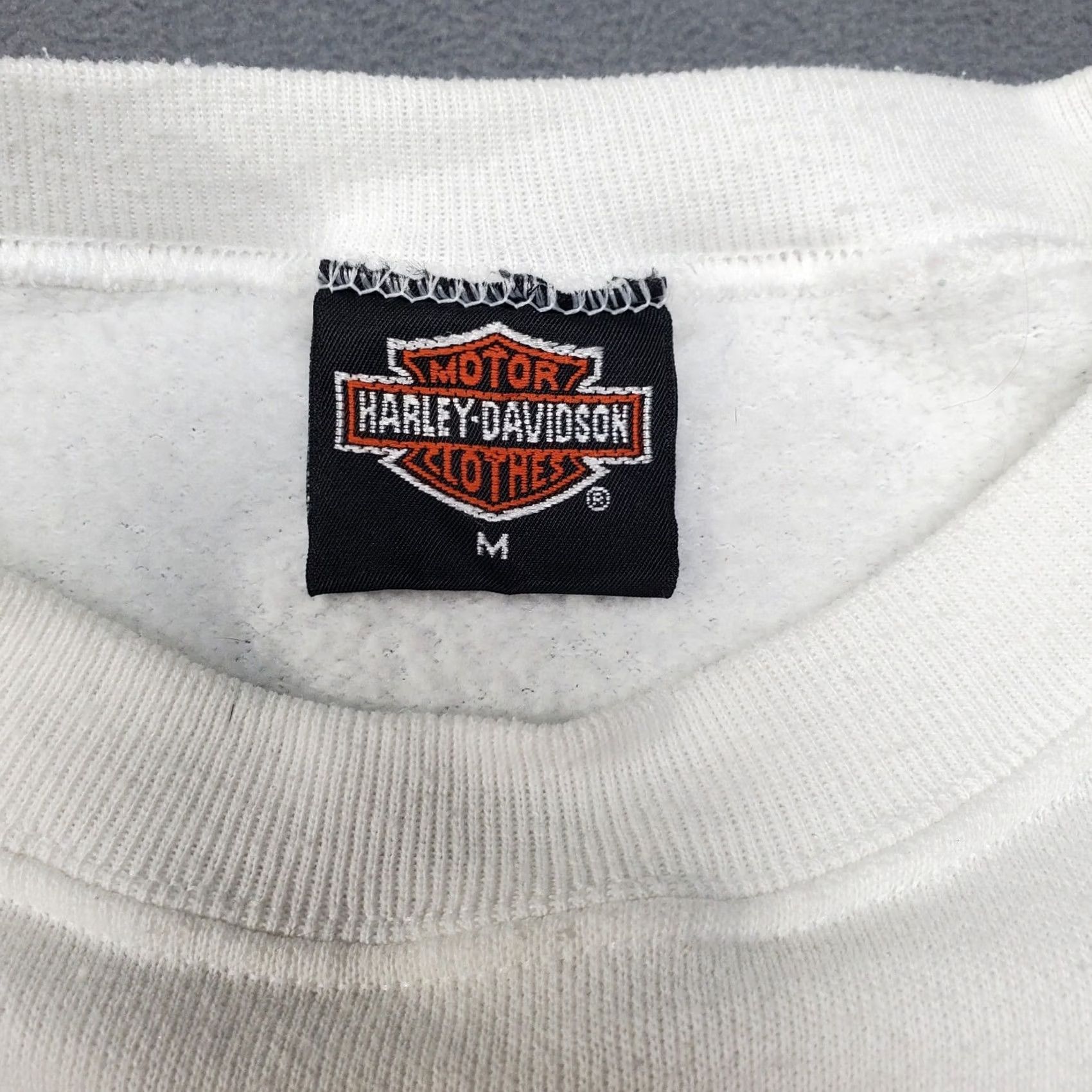 Harley Davidson VINTAGE Harley Davidson Sweatshirt Adult Medium White 1991 Eagle WI Size US M / EU 48-50 / 2 - 6 Thumbnail