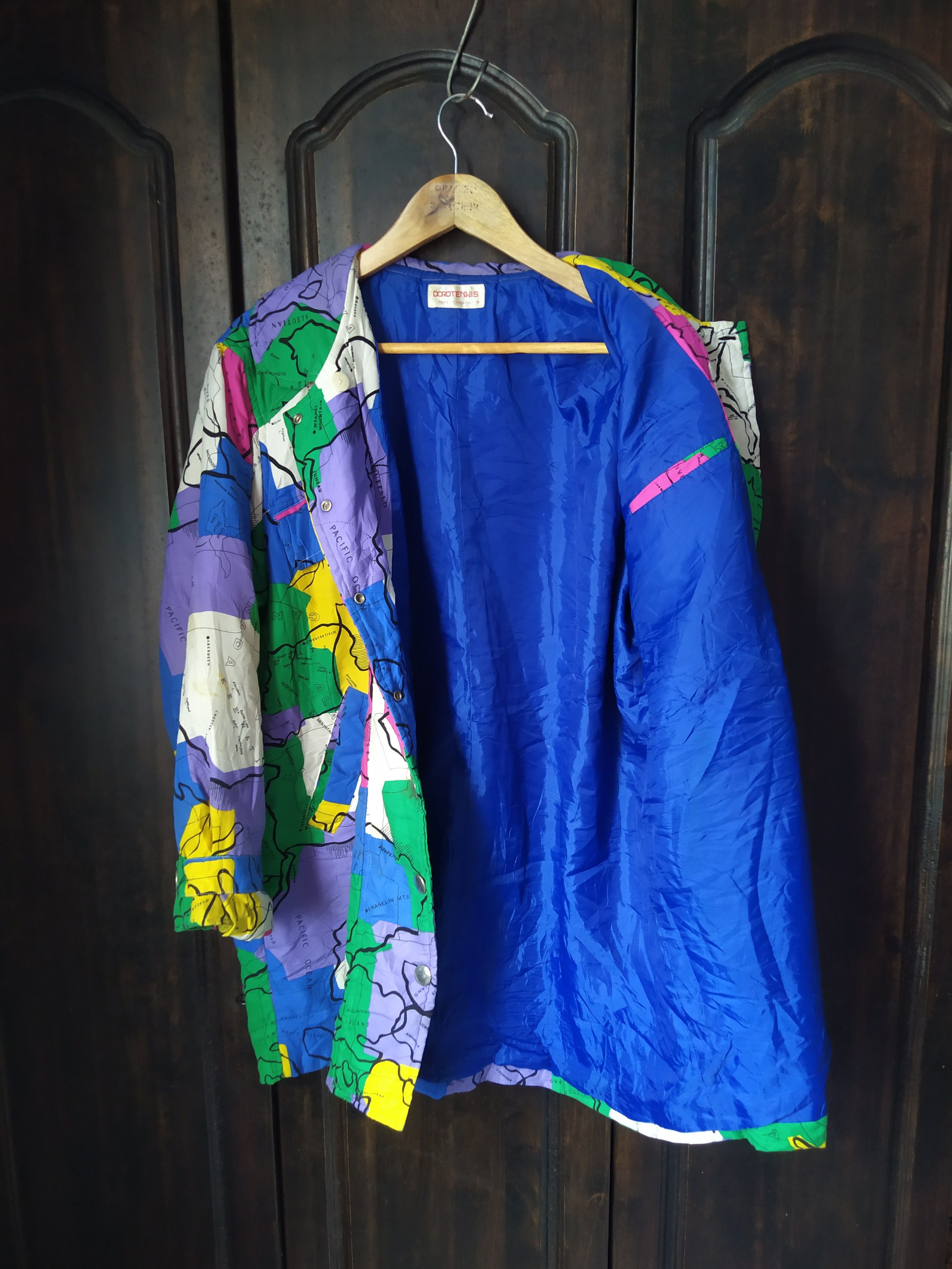 Japanese Brand Rare 90s Dorotennis Paris Abstract Multi Colorblock Jacket Size US M / EU 48-50 / 2 - 9 Thumbnail