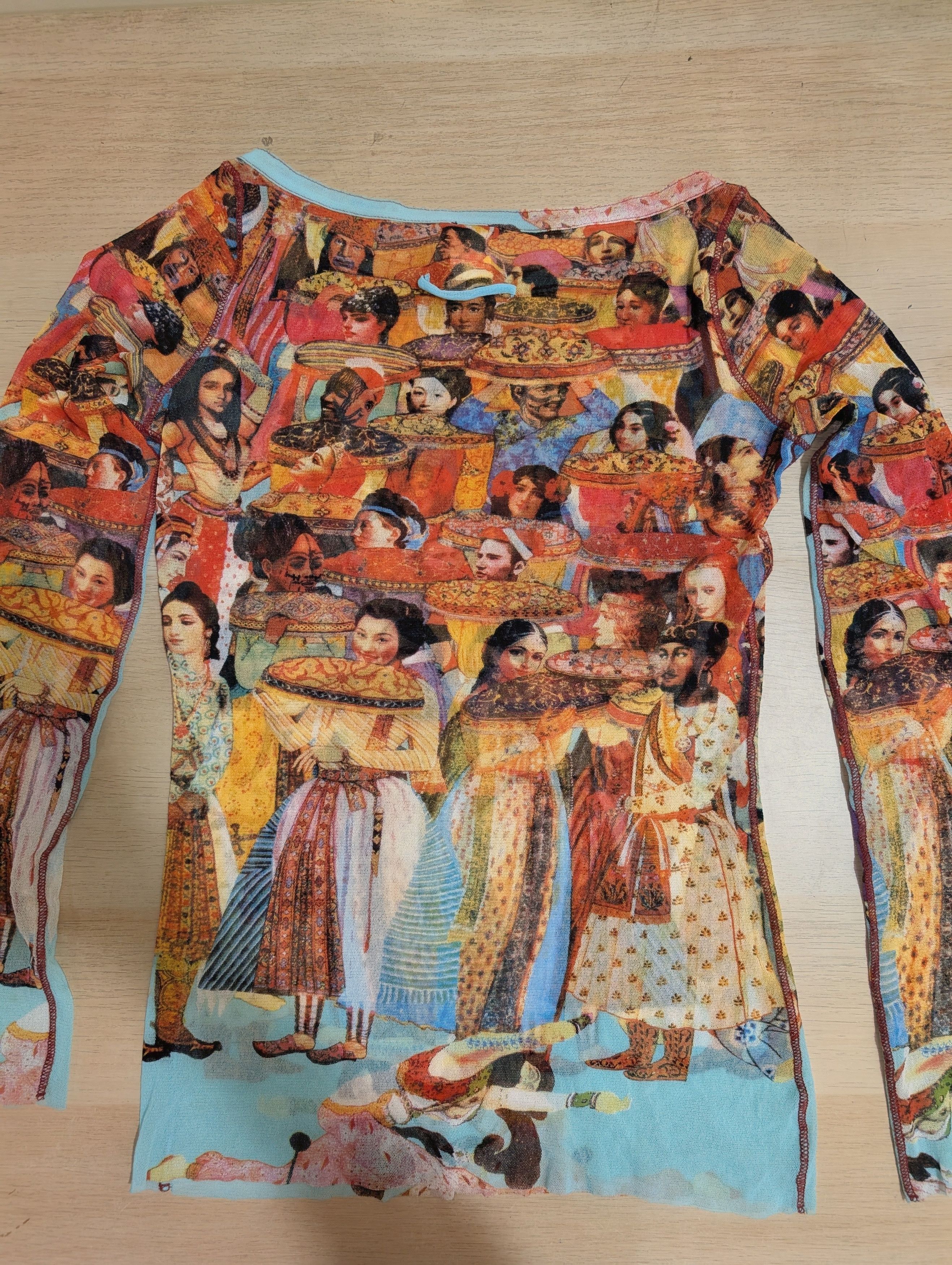 Jean Paul Gaultier 🔥Rare Jean Paul Gaultier Mesh Print Iconic Asia-India Top🔥 Size L / US 10 / IT 46 - 4 Thumbnail