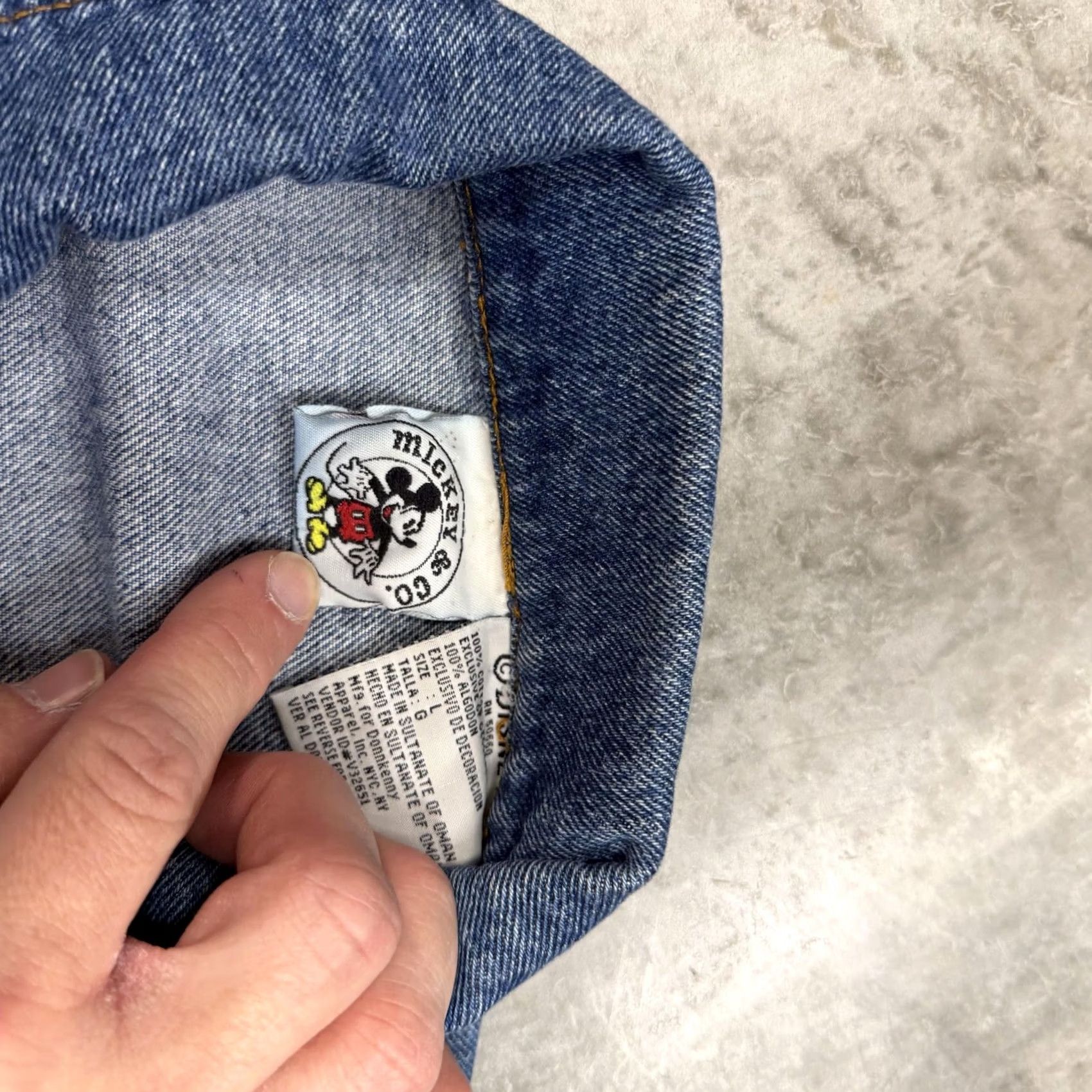 Mickey & Co. VINTAGE Mickey & Co Jacket Mens L Blue Denim Bomber 90s Cartoon Embroidered Logo Pockets Collared Size US L / EU 52-54 / 3 - 6 Thumbnail