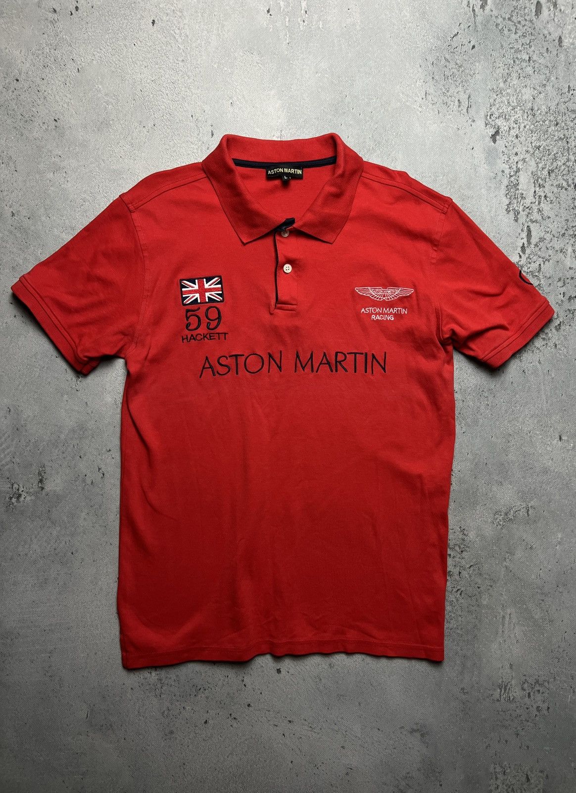 Hackett Hackett 59 Aston Martin GB Polo Racing Moto y2k Size US L / EU 52-54 / 3 - 4 Thumbnail