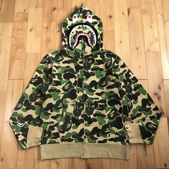 Bape BAPE ABC camo green shark full zip hoodie a bathing ape Size US M / EU 48-50 / 2 - 1 Thumbnail