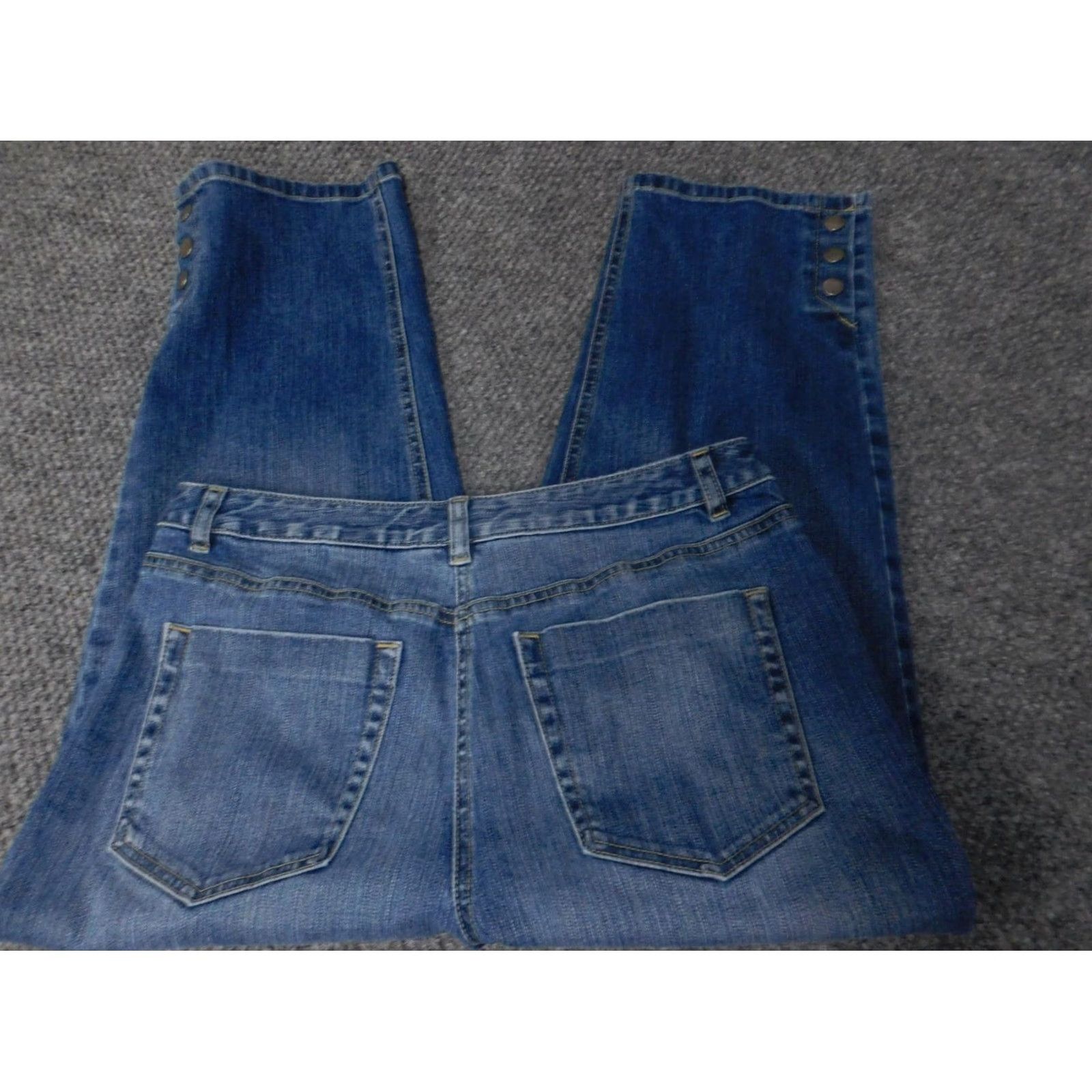 Talbots Talbots Jeans Cropped Denim Stretch 10 Blue Regular Women Inseam 22 Zip Zipper Cotton blend Polyester - Medium Wash Size 32" / US 10 / IT 46 - 5 Thumbnail