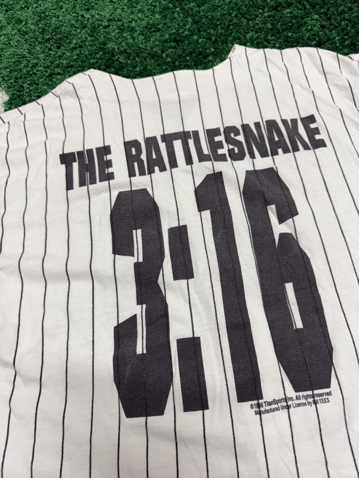 Vintage Stone Cold Steve Austin Striped Baseball Jersey Large Size US L / EU 52-54 / 3 - 4 Thumbnail
