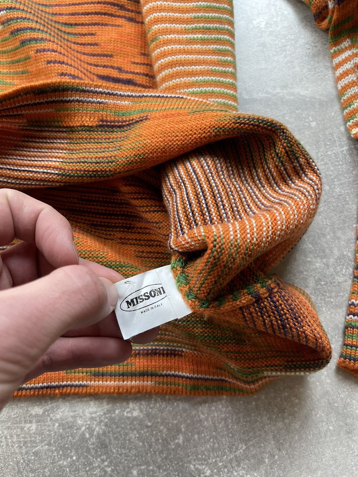Missoni × Vintage Missoni Sport Vintage Wool Stripped Orange Sweater Size US M / EU 48-50 / 2 - 10 Thumbnail
