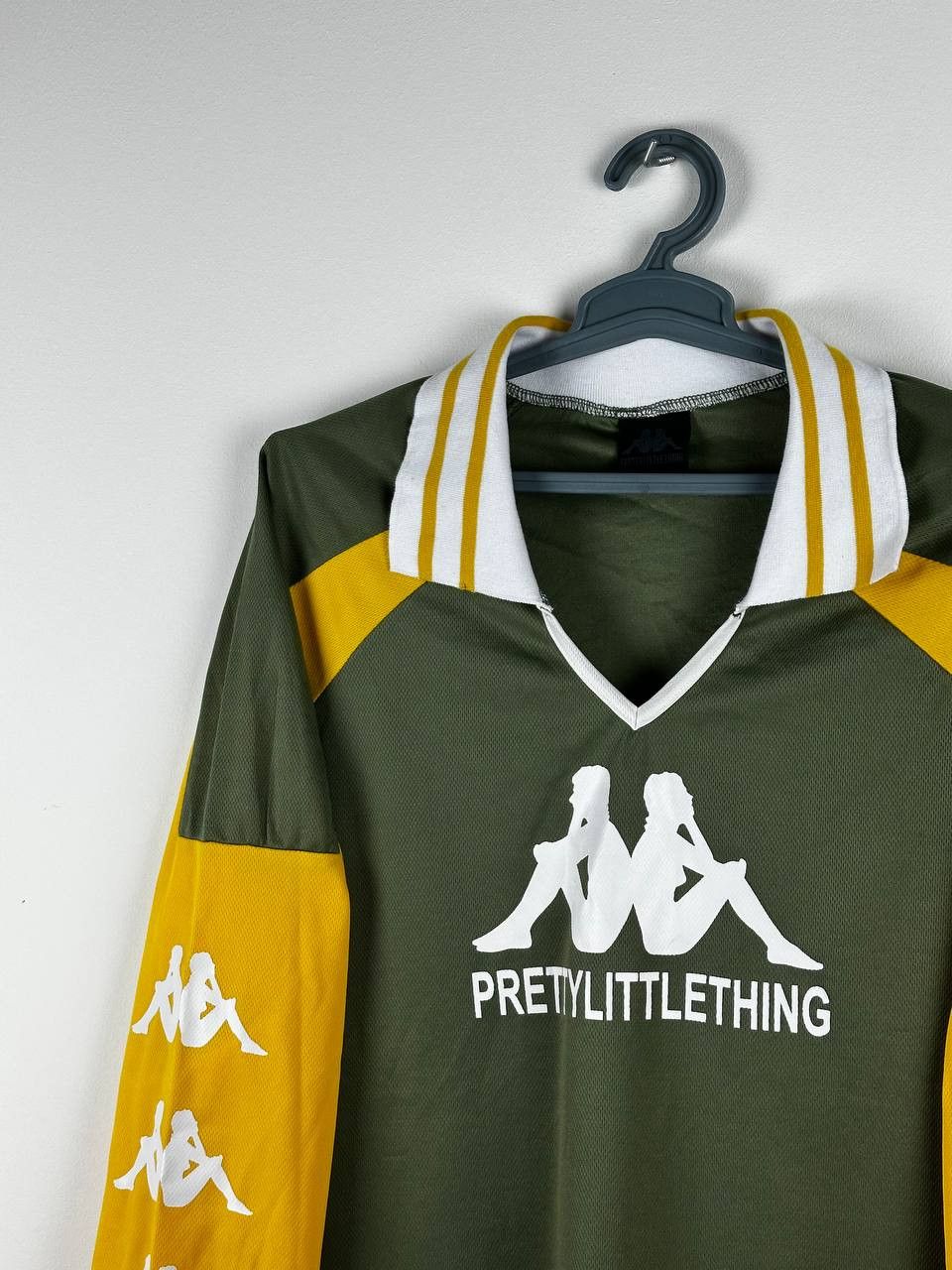Kappa × PrettyLittleThing Rare Kappa X PLT Big Logo Longsleeve Dress T Shirt Size ONE SIZE - 5 Thumbnail