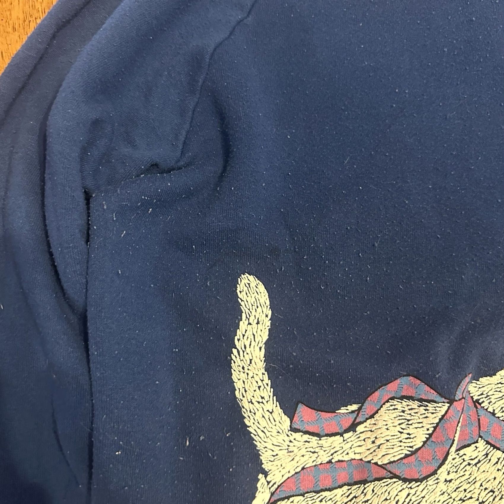 Jerzees VINTAGE JERZEES 80s Cat Sweatshirt Women's Medium Blue Pilly Size M / US 6-8 / IT 42-44 - 3 Thumbnail