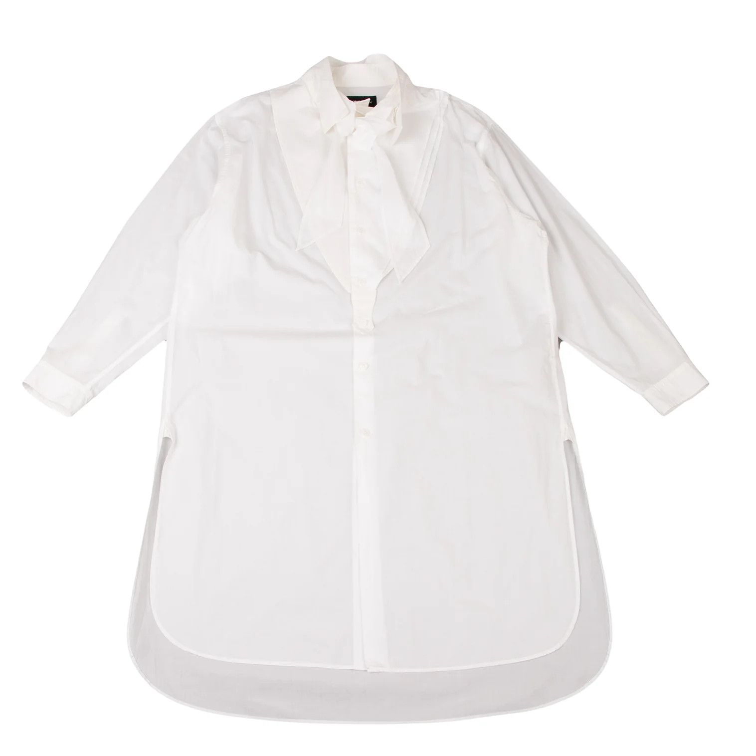 Yohji Yamamoto Yohji Yamamoto Cotton Asymmetrical Big Shirt White Size US S / EU 44-46 / 1 - 1 Thumbnail