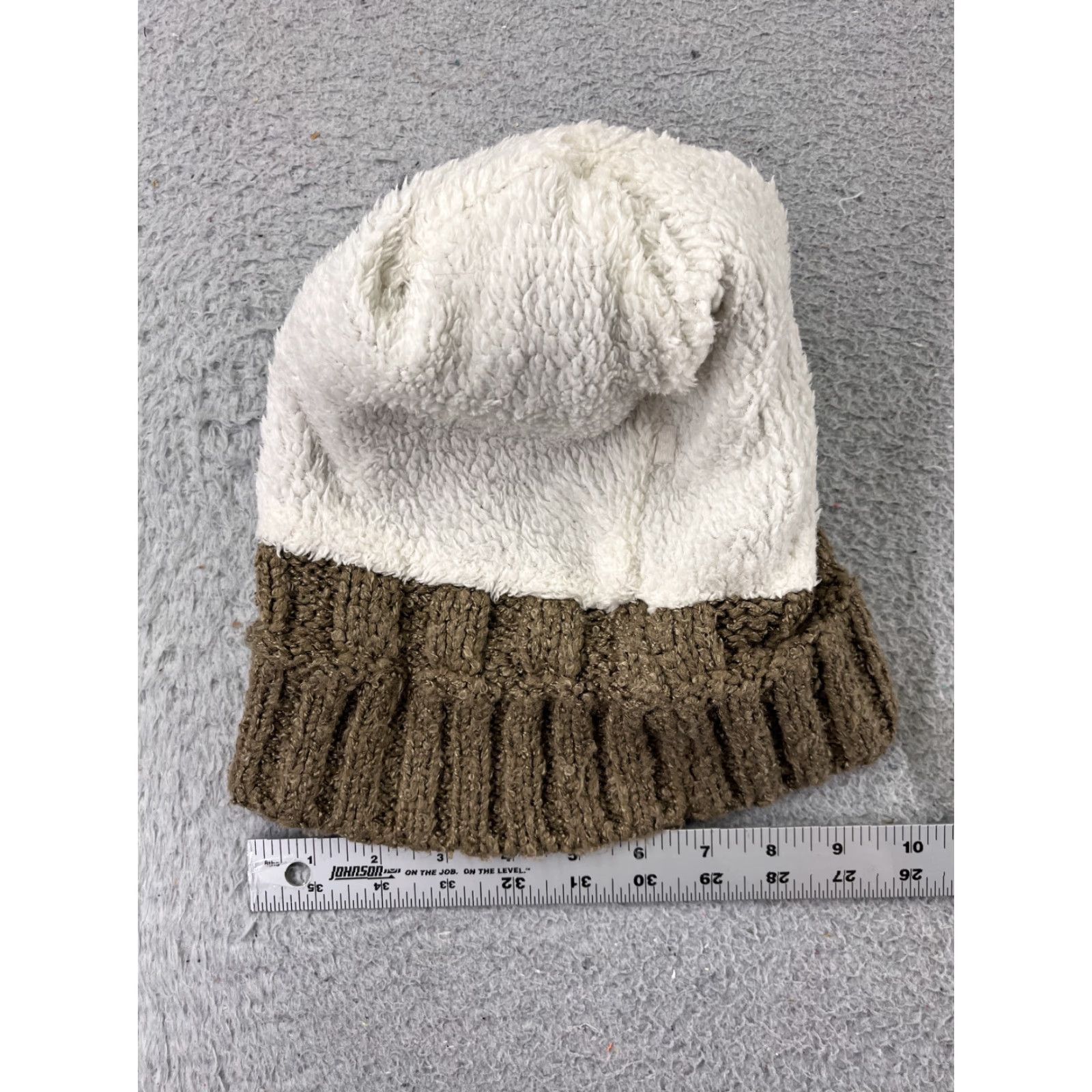 Vintage Unbranded Beanie Hat Adult One Size Brown Knit Acrylic Poly Lined Ski Pom Size ONE SIZE - 5 Thumbnail