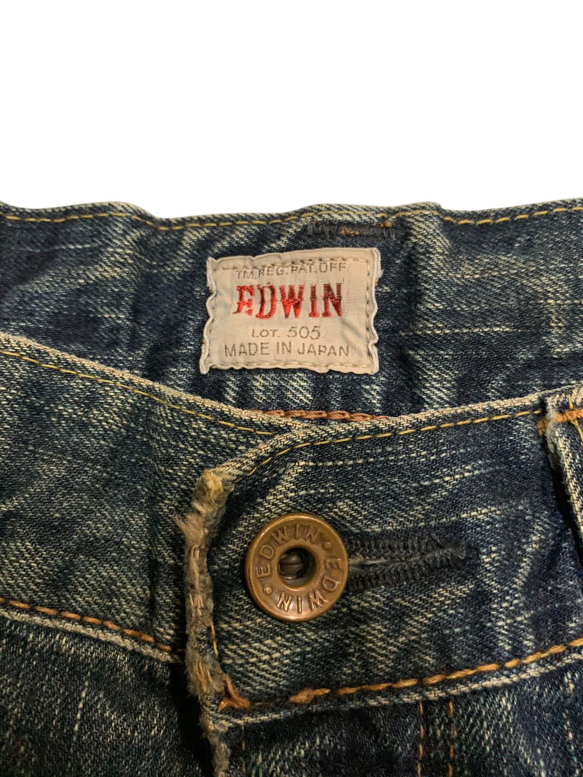 Edwin × If Six Was Nine × Kapital VINTAGE EDWIN 505Z SELVEDGE RUSTY JAPANASE DISTRESSED DENIM Size US 32 / EU 48 - 13 Thumbnail