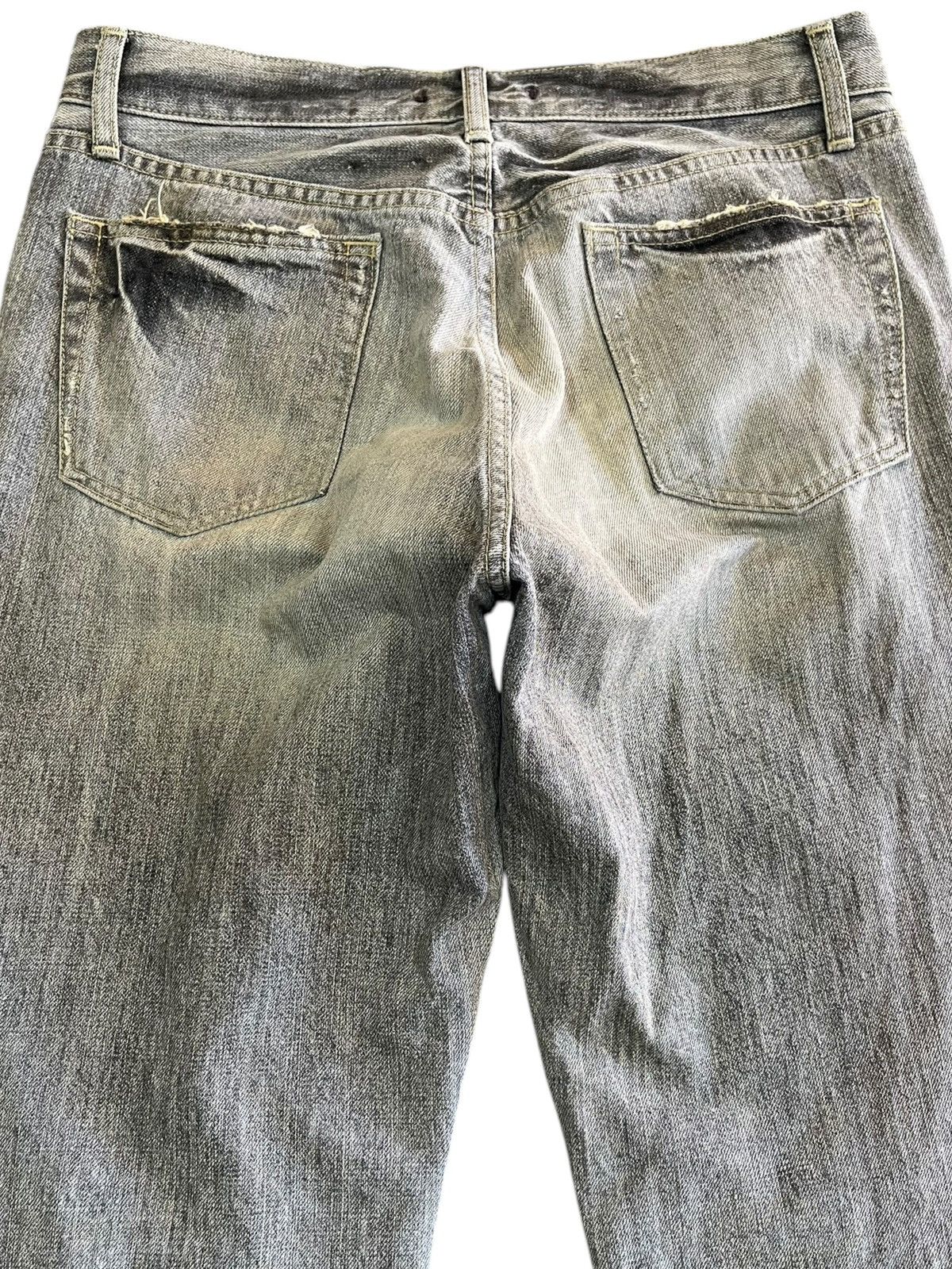 Japanese Brand × Le Grande Bleu (L.G.B.) Vintage Blue Way Flare Ripped Distressed Denim Size US 31 - 6 Thumbnail