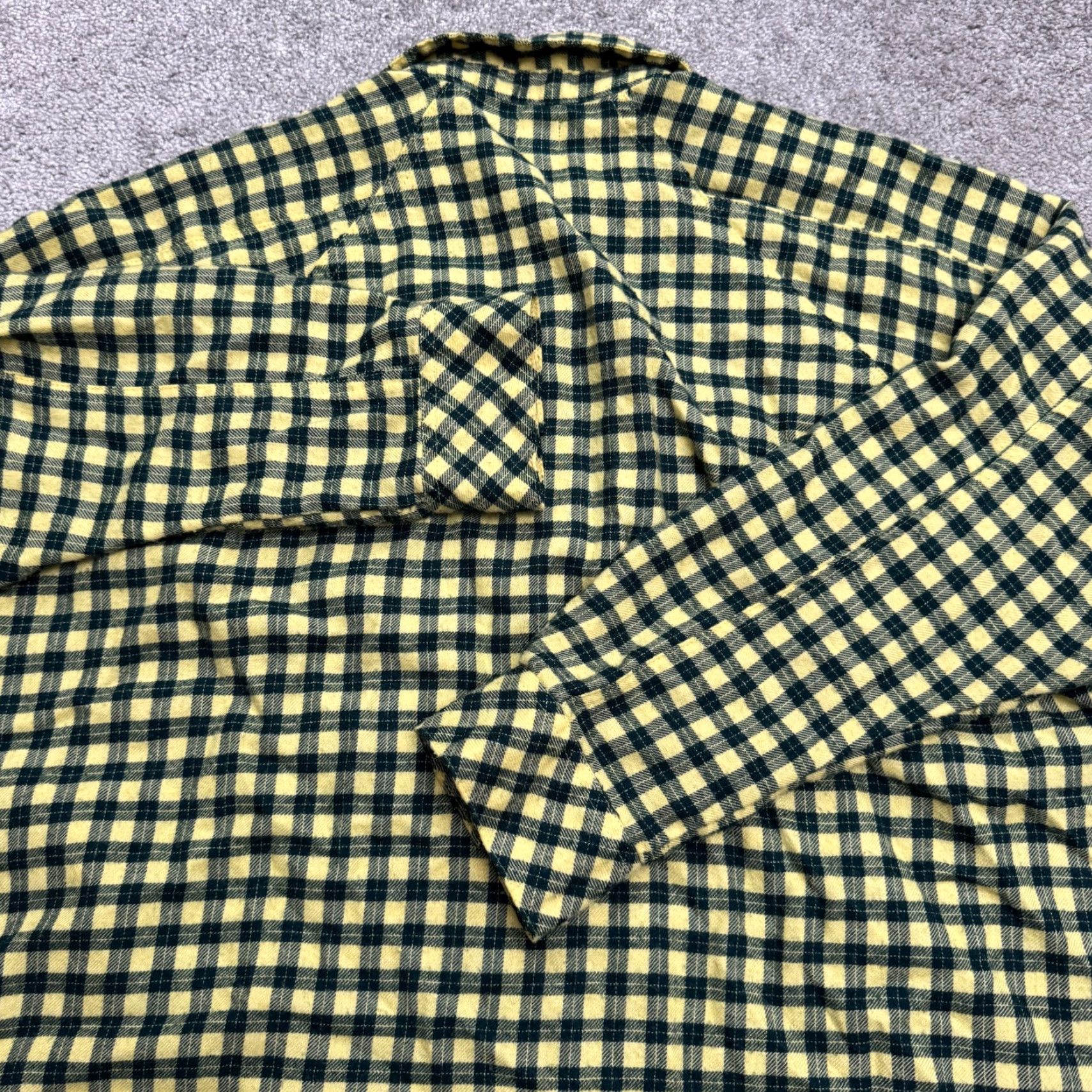 Urban Outfitters BDG Urban Outfitters Oversized Flannel Crop Shirt Women M Blue Yellow Plaid Casual Vintage No N/A Size M / US 6-8 / IT 42-44 - 4 Thumbnail