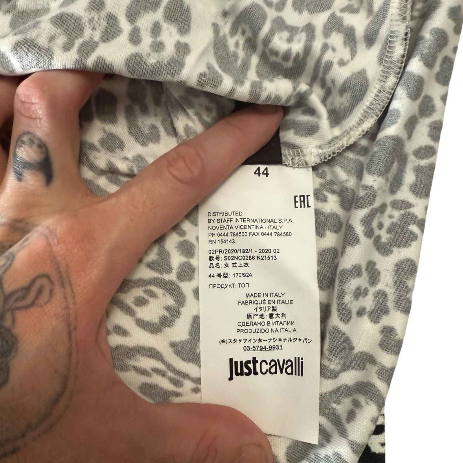 Just Cavalli Just Cavalli Leopard Print Top Funnel Neck IT 44 US Large Size M / US 6-8 / IT 42-44 - 8 Thumbnail