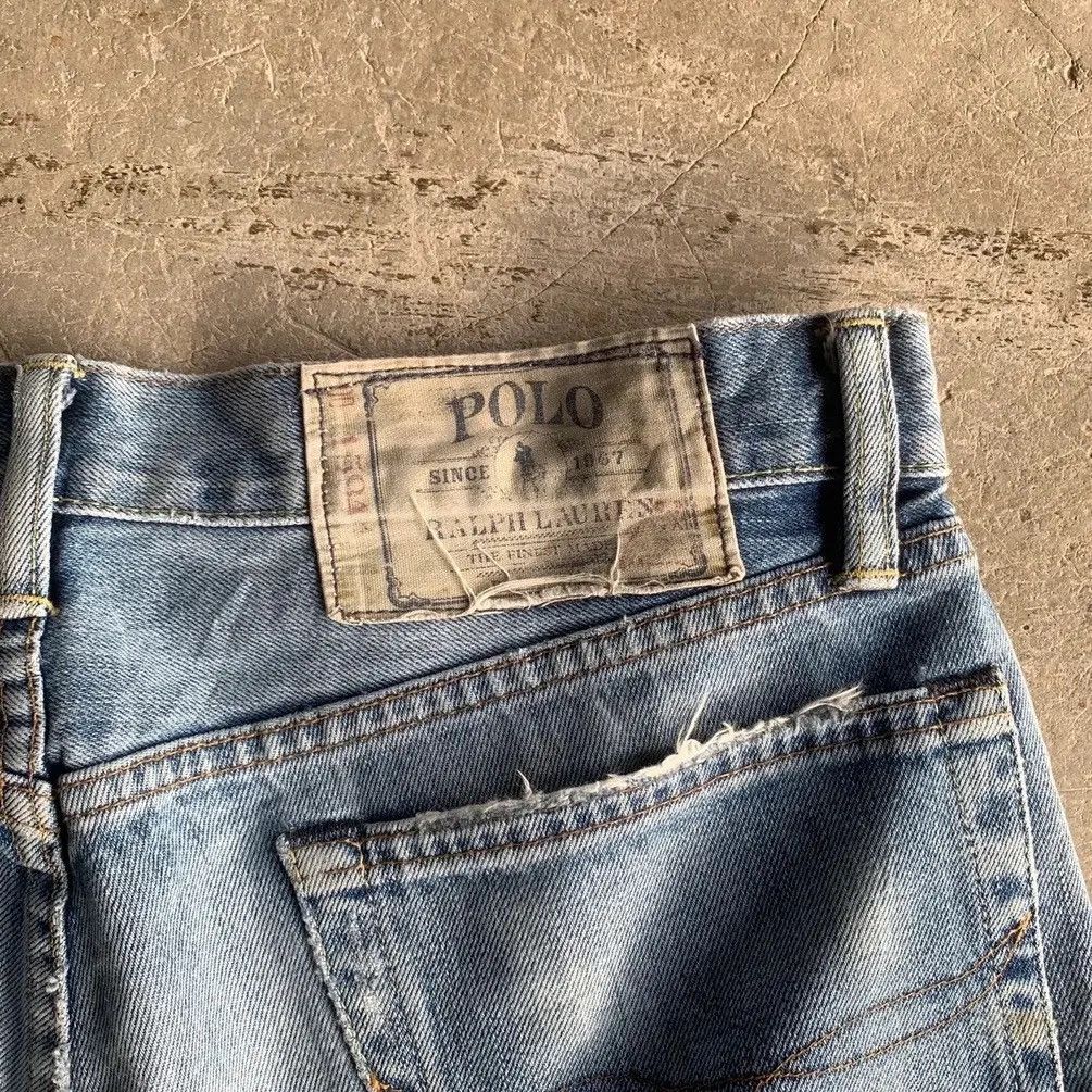 Polo Ralph Lauren PRL Polo Ralph Lauren Distressed Faded Jeans Ripped Denim Size US 33 - 16 Thumbnail