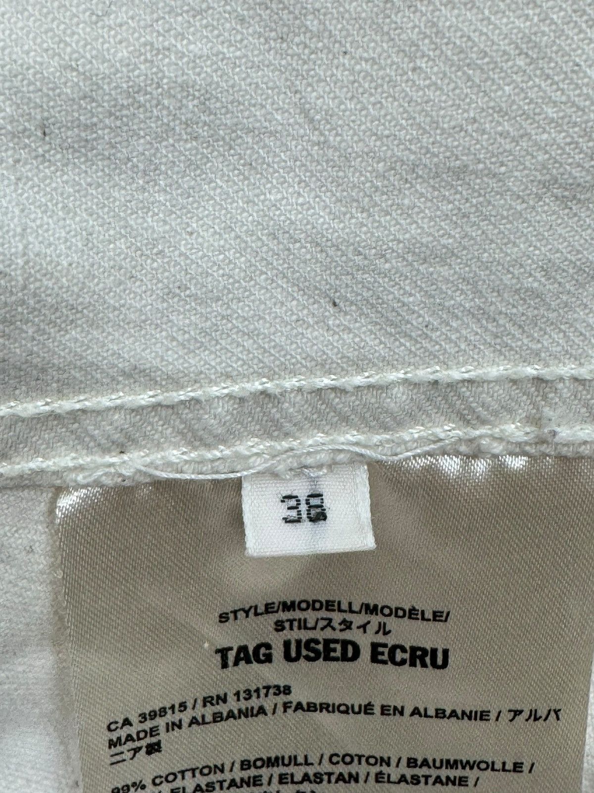 Acne Studios Acne Studios Distressed Denim Jacket Tag Used Ecru size 38 Size XS / US 0-2 / IT 36-38 - 16 Thumbnail