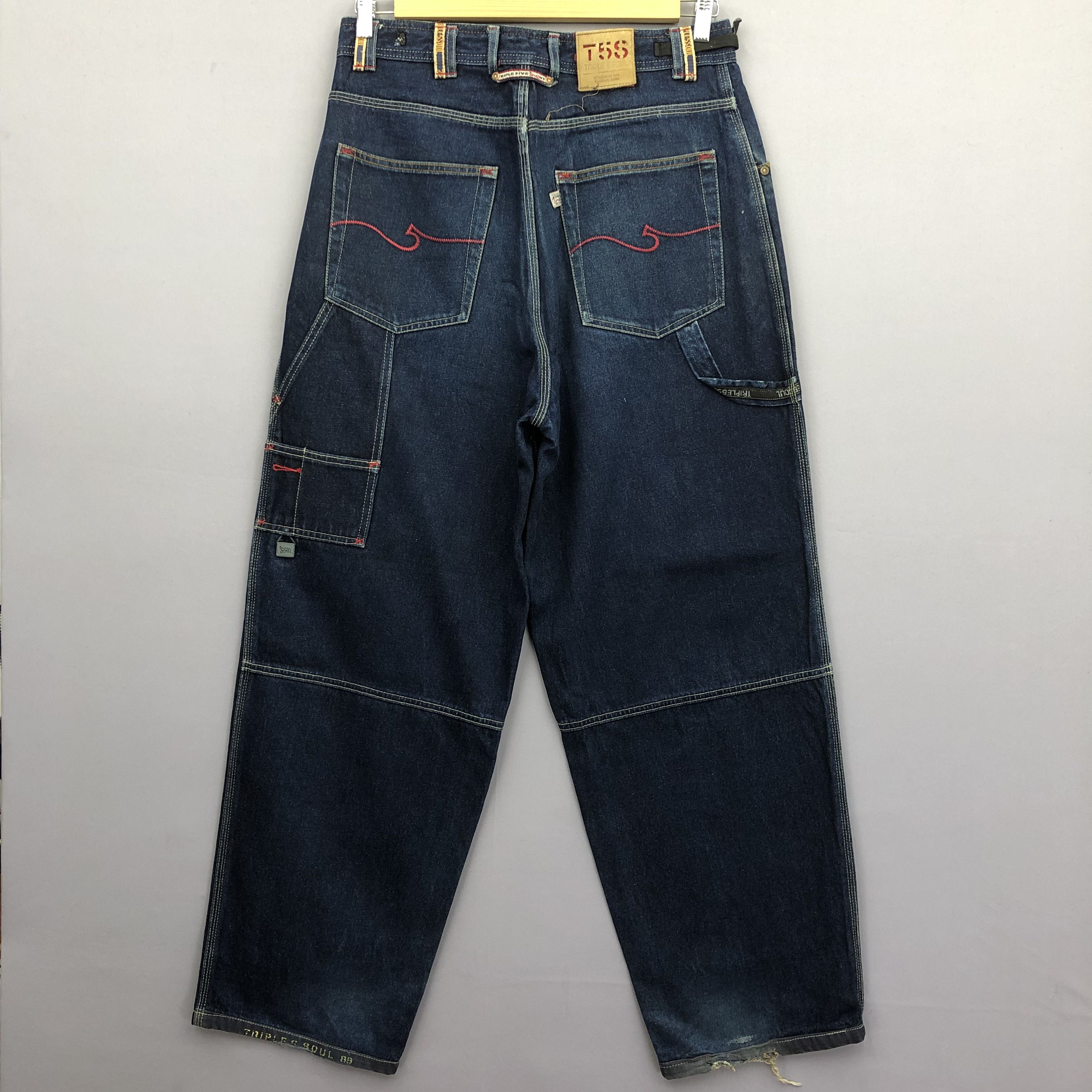 Triple 5 Soul Y2K Triple 5 Baggy Carpenter Skater Japanese Jeans Denim Size US 32 / EU 48 - 2 Thumbnail