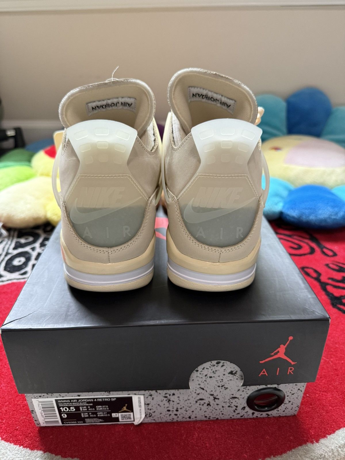 Nike × Off-White Nike Off-White Air Jordan 4 Sail Size US 9 / EU 42 - 7 Thumbnail