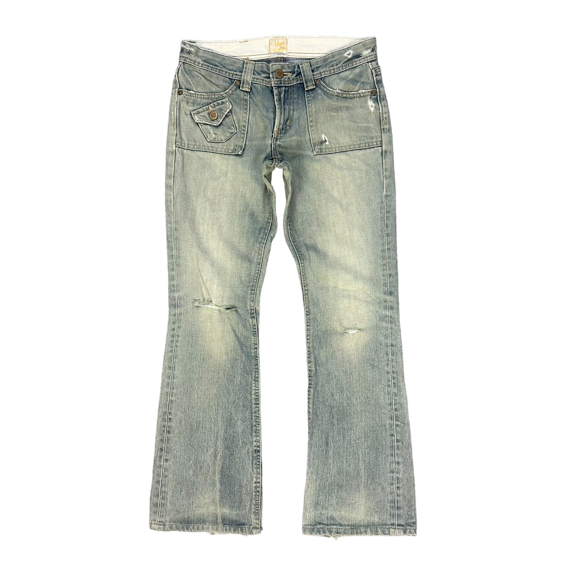 Edwin VIENUS JEANS EDWIN RUSTY DISTRESS FLARE JEANS #8865-032 Size 31" - 1 Thumbnail