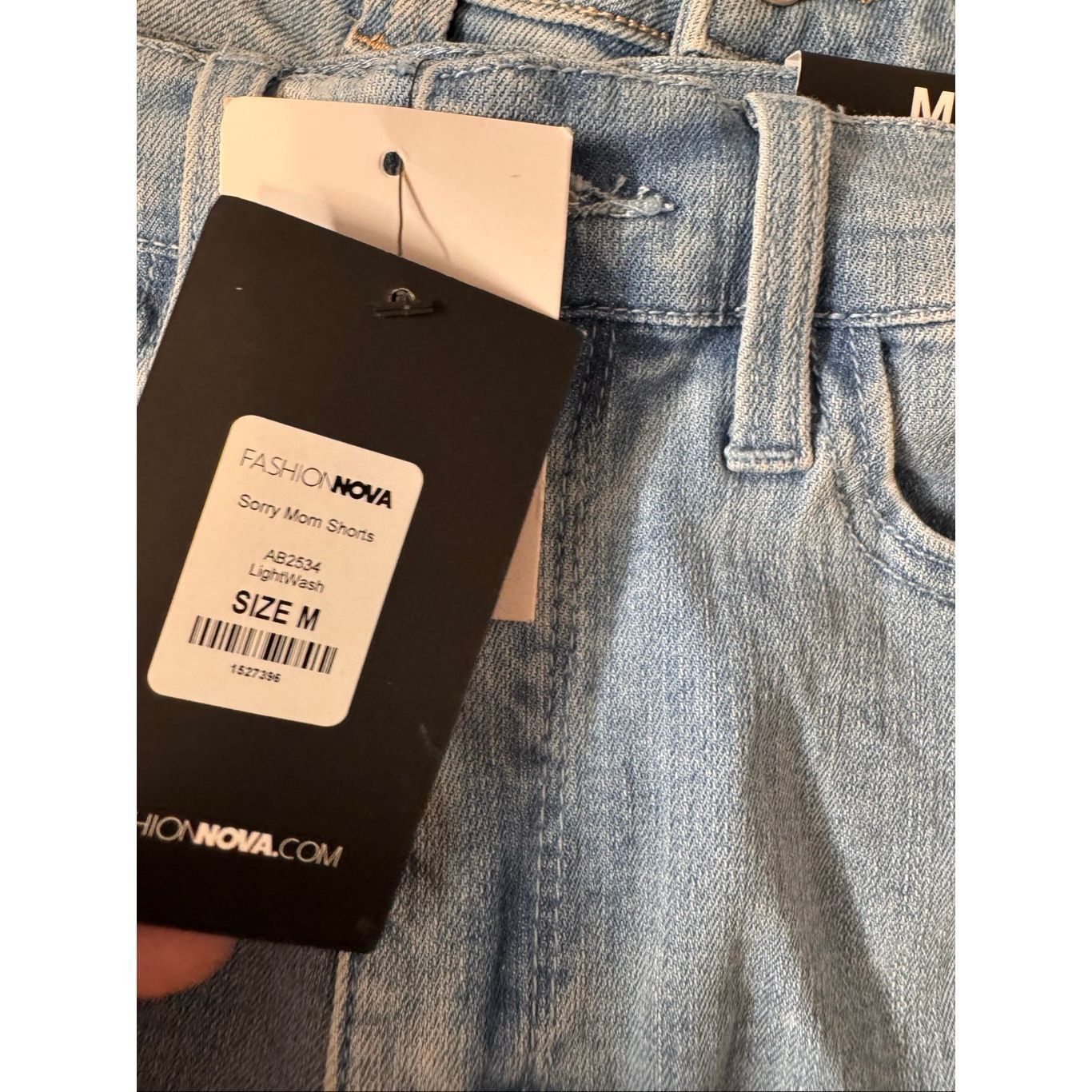 Other Fashion Nova Distressed Denim Shorts | High-Waisted Frayed Jean Shorts Size Medium Size 28" / US 6 / IT 42 - 4 Thumbnail