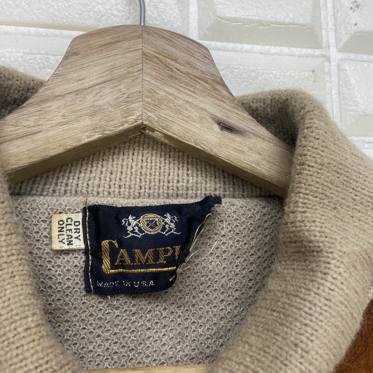 Leather × Vintage Vintage 60s Campus Made in USA Leather + Knitwear Jacket Size US S / EU 44-46 / 1 - 14 Thumbnail