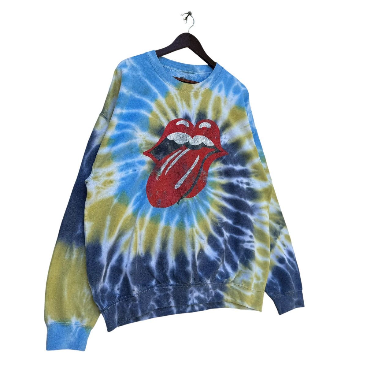 Band Tees × Bravado × The Rolling Stones Tye Dye Rolling Stone Band Sweatshirt Size US L / EU 52-54 / 3 - 2 Thumbnail