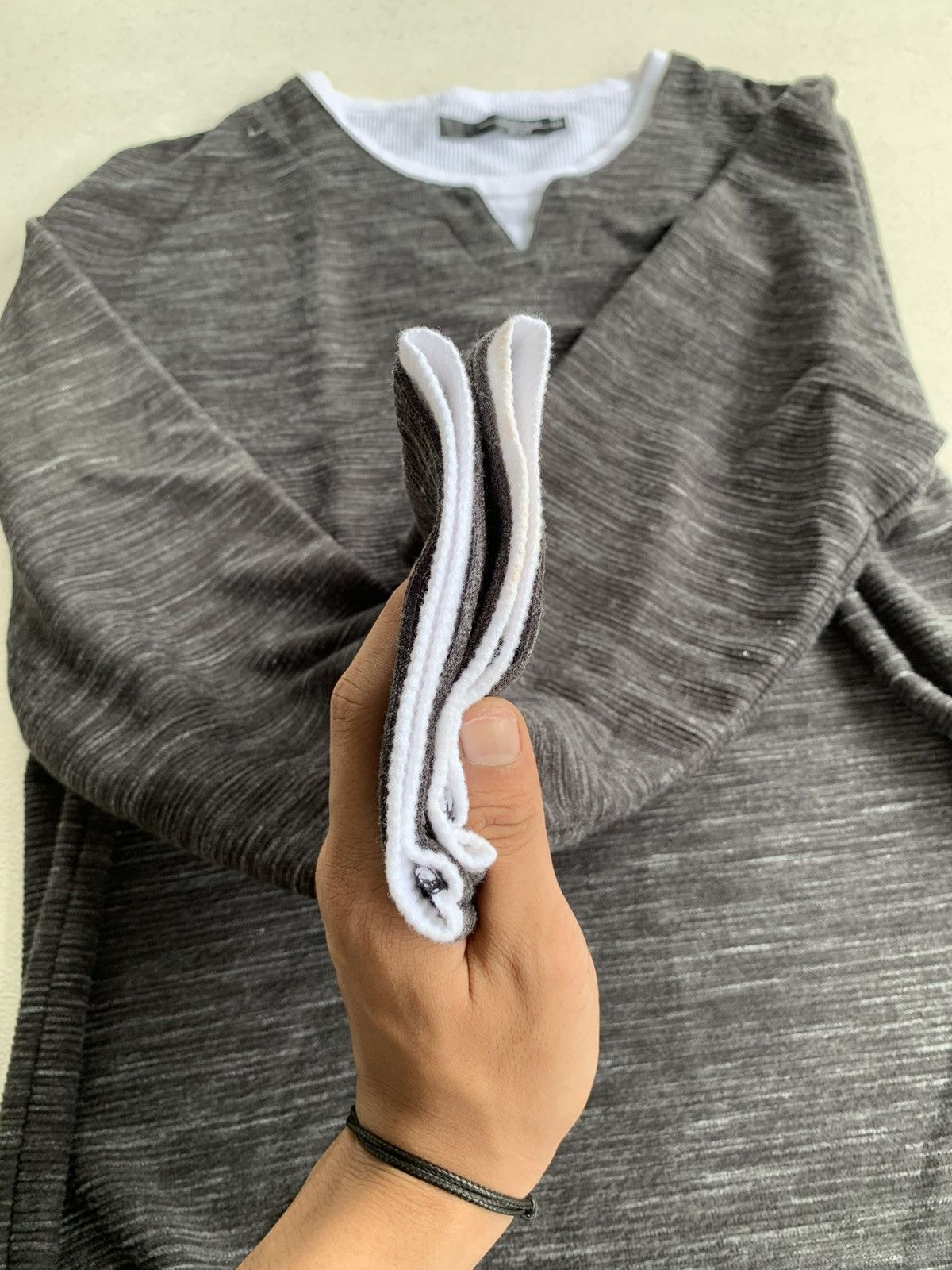 Japanese Brand Double Layer Defective Stuct Longsleeve issey miyake style Size US L / EU 52-54 / 3 - 9 Thumbnail