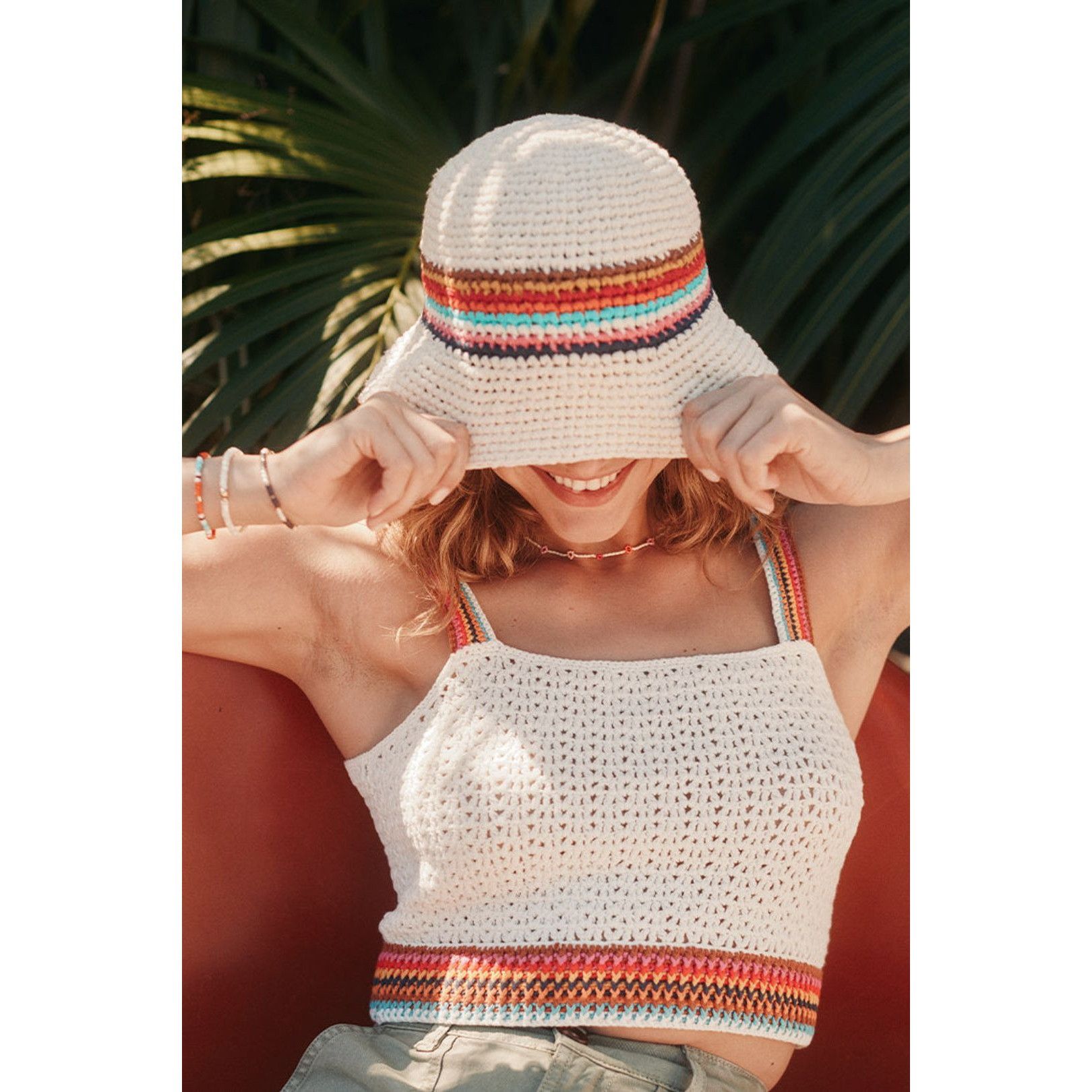 Marine Layer NWT Marine Layer Crochet Bucket Hat in Multi Stripe MSRP$75 Size ONE SIZE - 9 Thumbnail