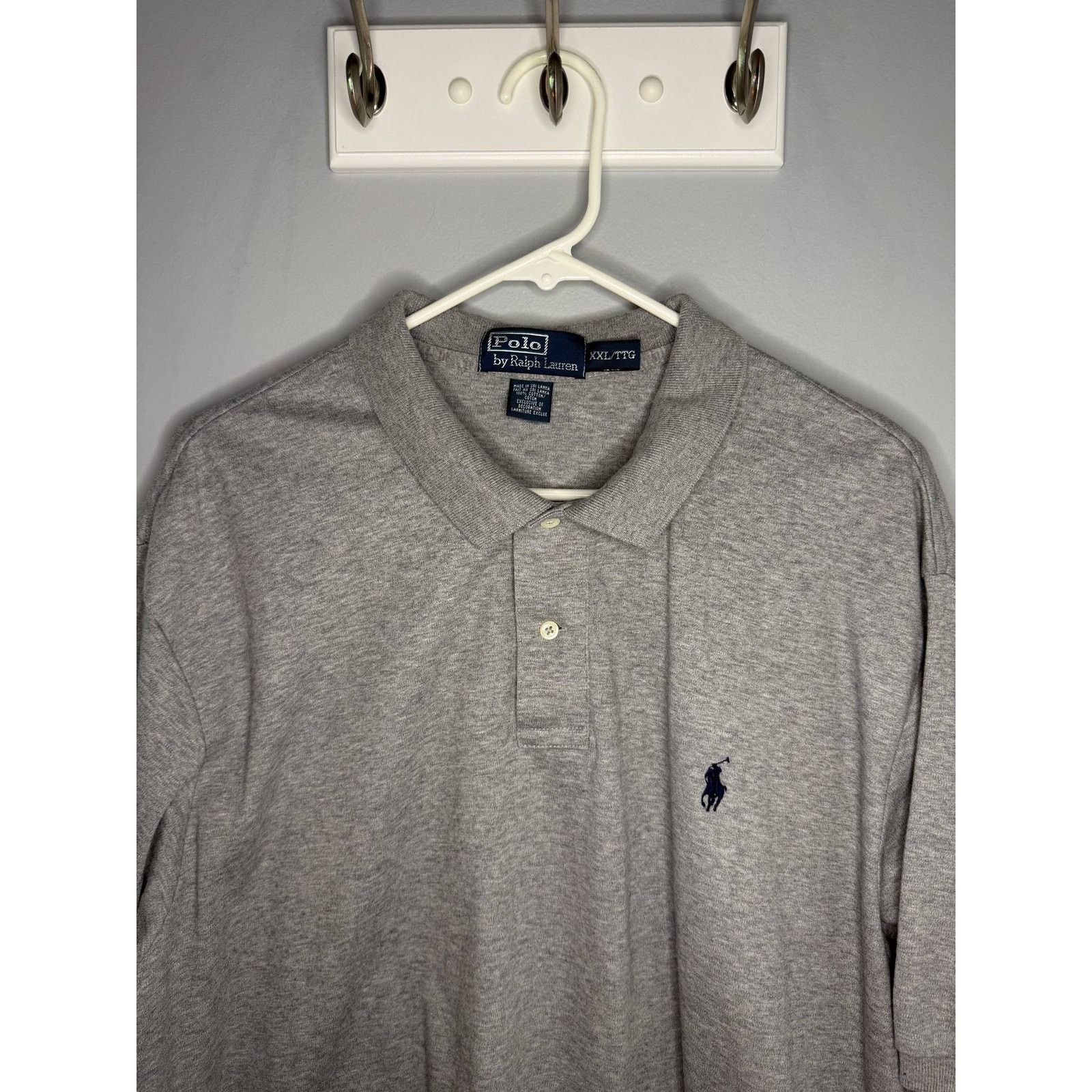 Polo Ralph Lauren POLO Ralph Lauren Classic Fit Cotton Polo Gray Men's XXL Size US XXL / EU 58 / 5 - 5 Thumbnail