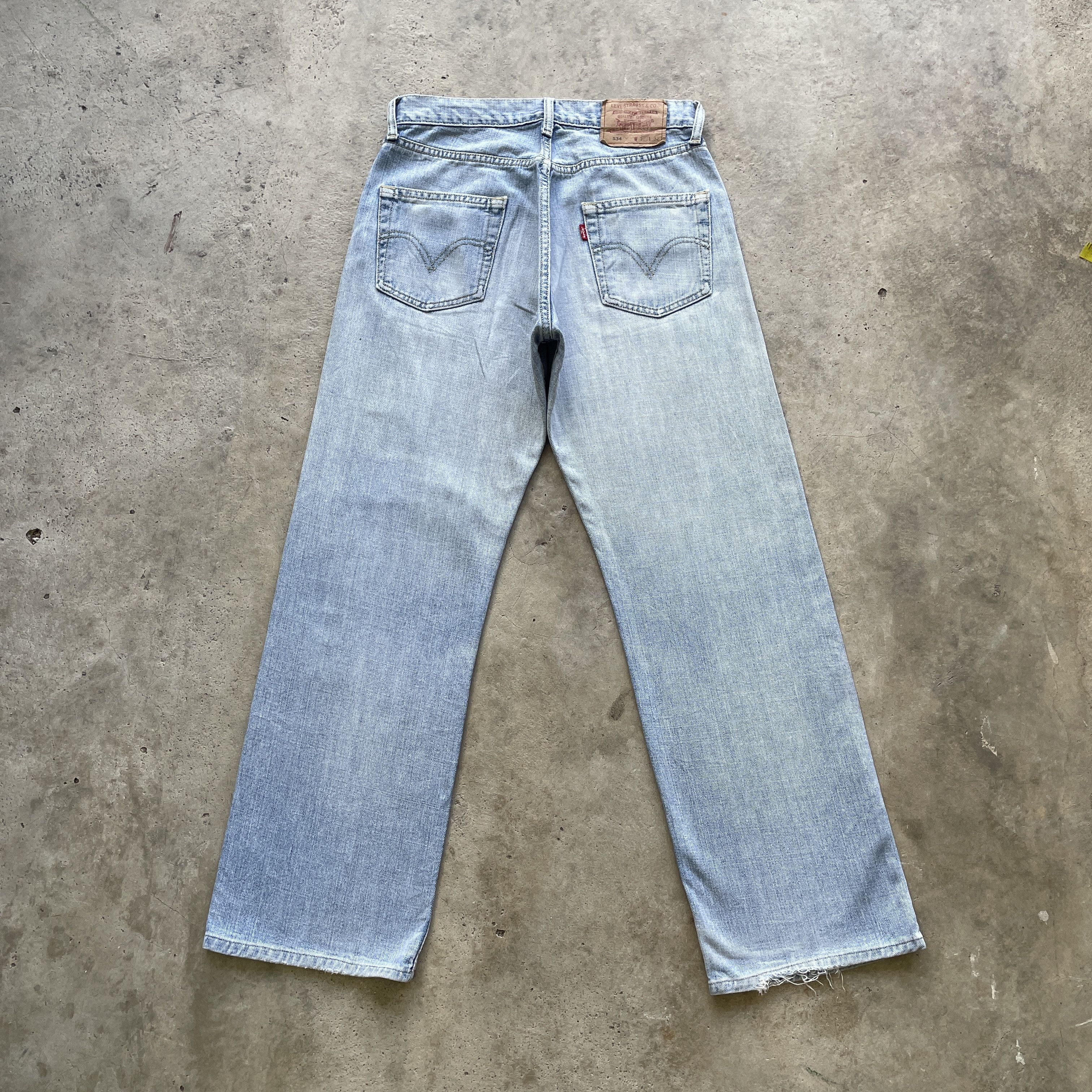 Levi's VINTAGE LEVI’S 534 FADED DISTRESSED LIGHTWASH DENIM PANTS Size US 30 / EU 46 - 12 Thumbnail