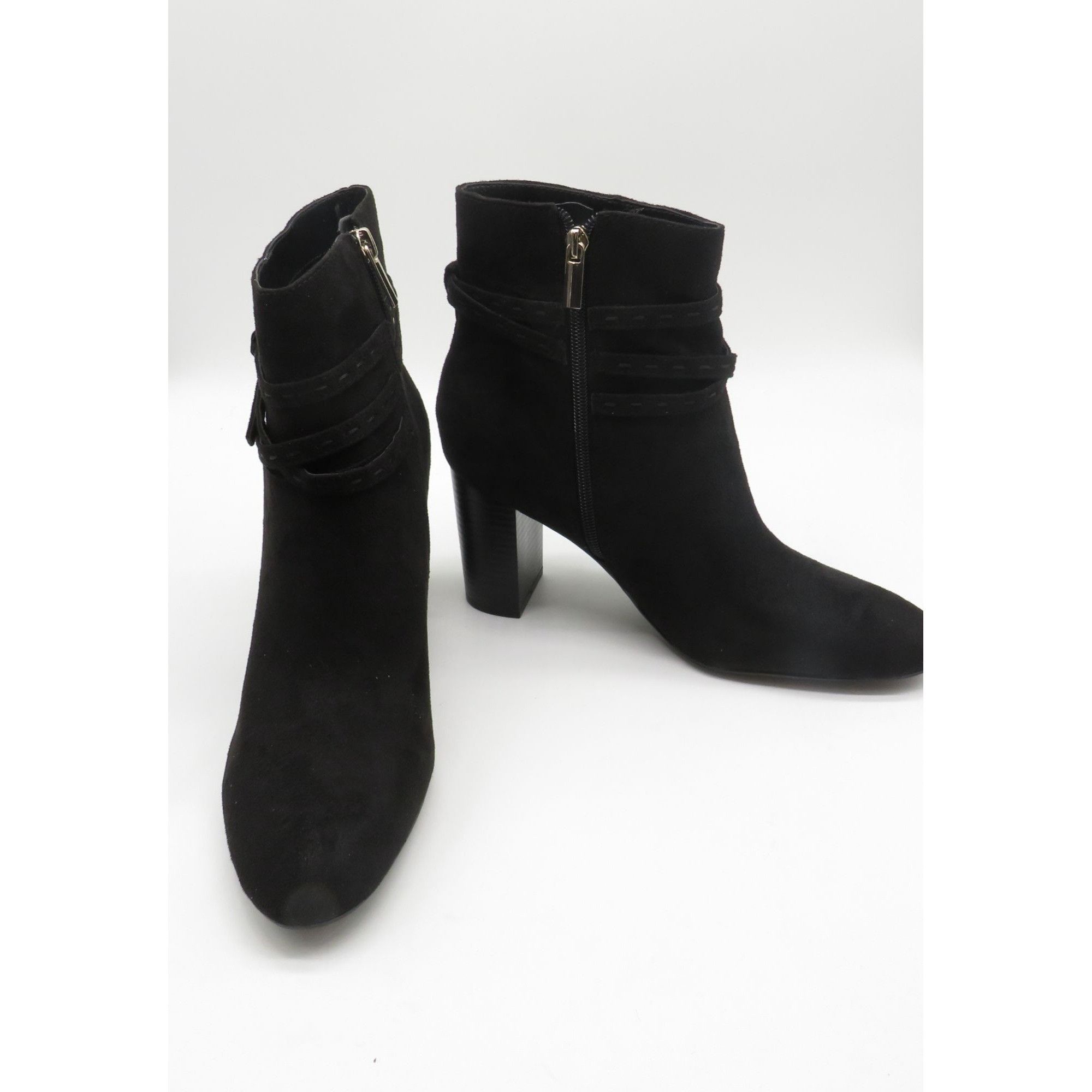 Other Bandolino Ocorn2 Black Suede Ankle Boots With Block Heel Siz Size US 11 / IT 41 - 4 Thumbnail