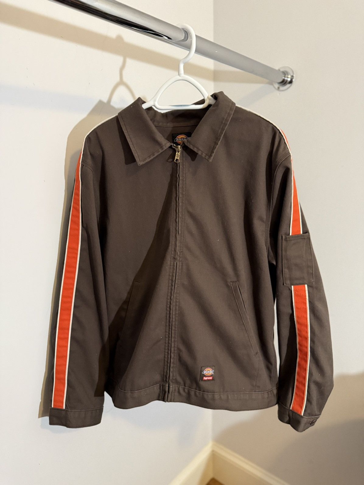 Dickies × Supreme Supreme x Dickies Stripe Eisenhower Jacket | Grailed