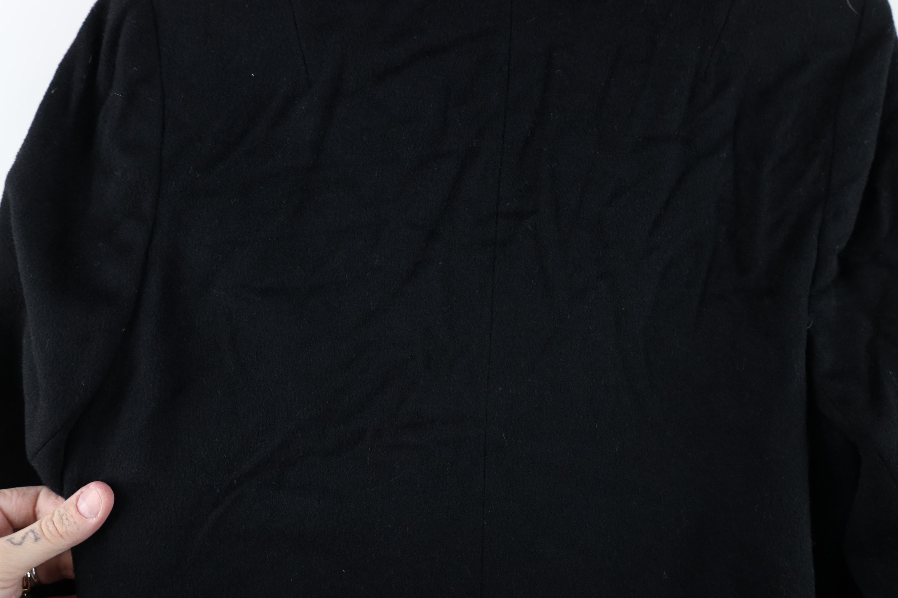 Vintage Vintage 50s 60s Collar Wool Trench Coat Jacket Black USA Size M / US 6-8 / IT 42-44 - 12 Thumbnail