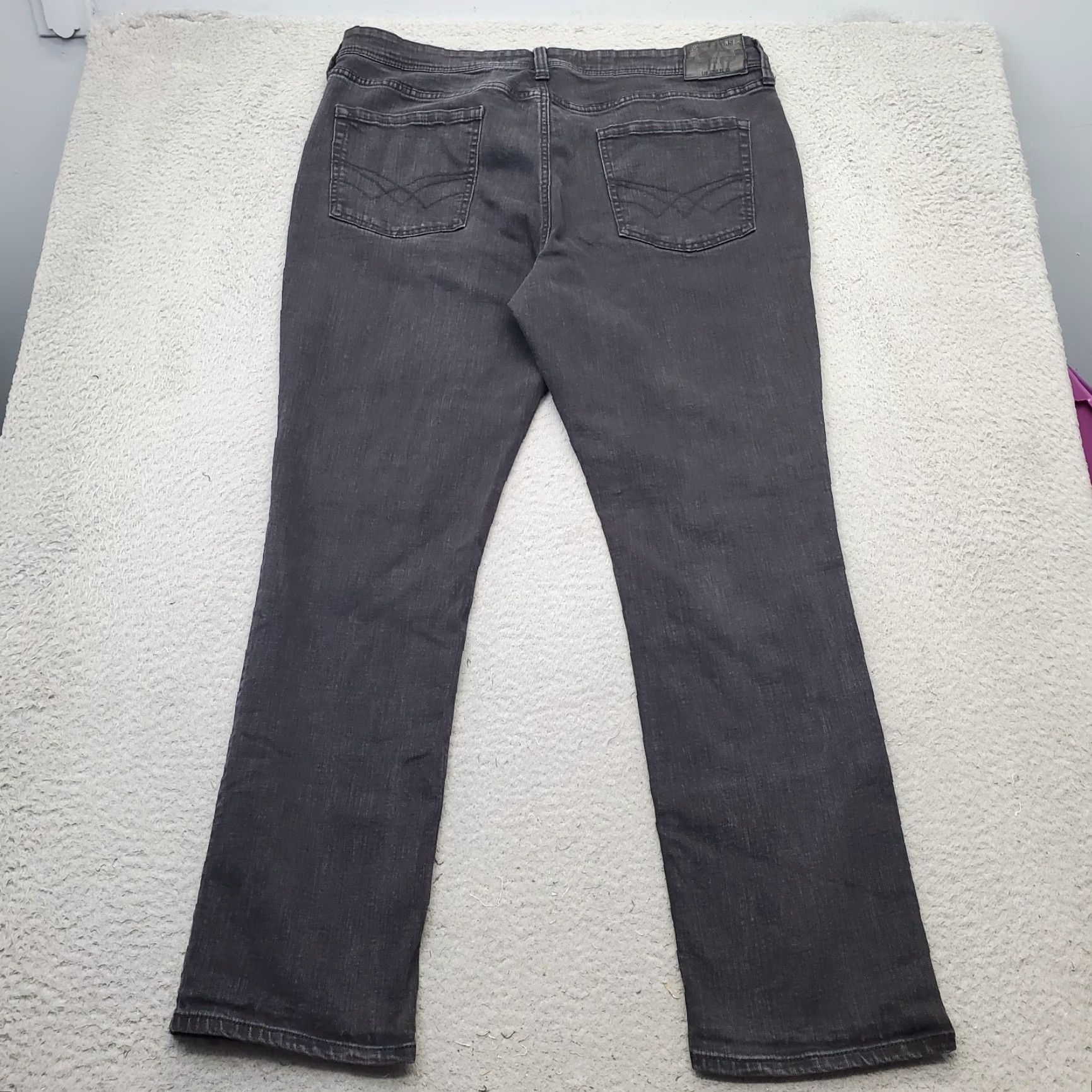 Vintage Seven7 Jeans Mens 38x32 Black Denim Slim Straight Fit Dark Wash 5-Pocket Design Mens Size US 38 / EU 54 - 2 Thumbnail