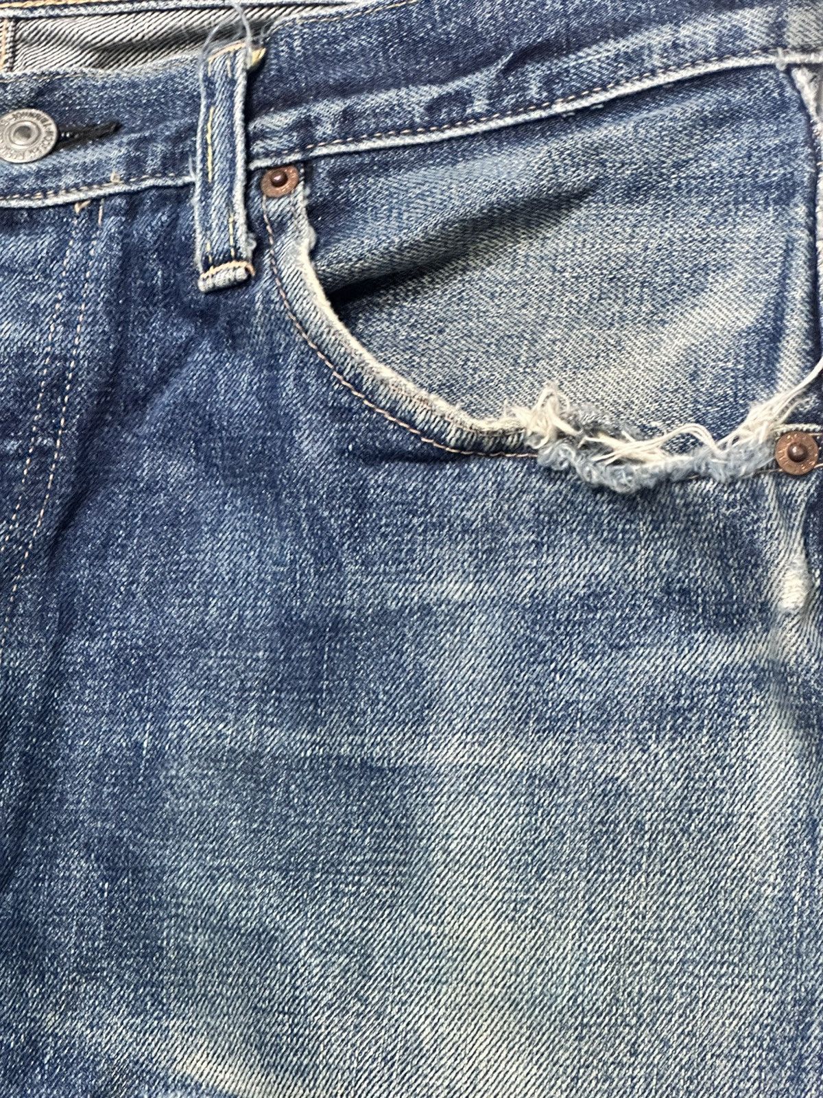 Johnbull Johnbull Vintage Selvedge Distressed Ripped Jeans With Faded Size US 32 / EU 48 - 6 Thumbnail