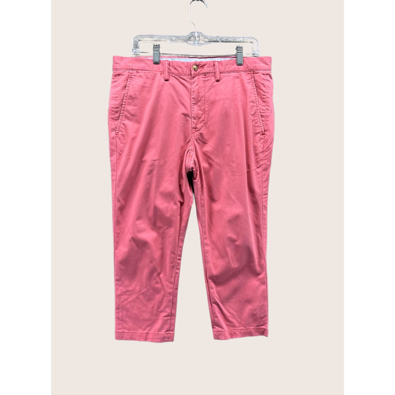 Polo Ralph Lauren Polo Ralph Lauren Pants Mens 32x22 Pink Chino Stretch Straight Fit Casual Twill Size US XS / EU 42 / 0 - 1 Thumbnail