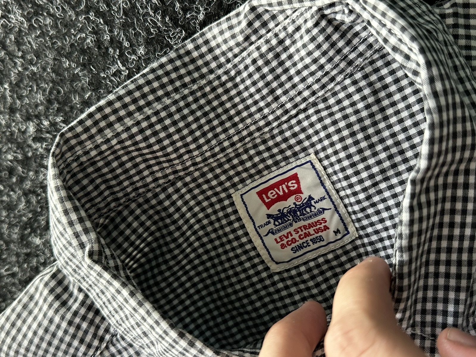 Levi's × Levi's Vintage Clothing × Vintage 🚨Vintage 90s Levi’s white Tag Big E Flannel Longsleeve Shirt Size US M / EU 48-50 / 2 - 5 Thumbnail