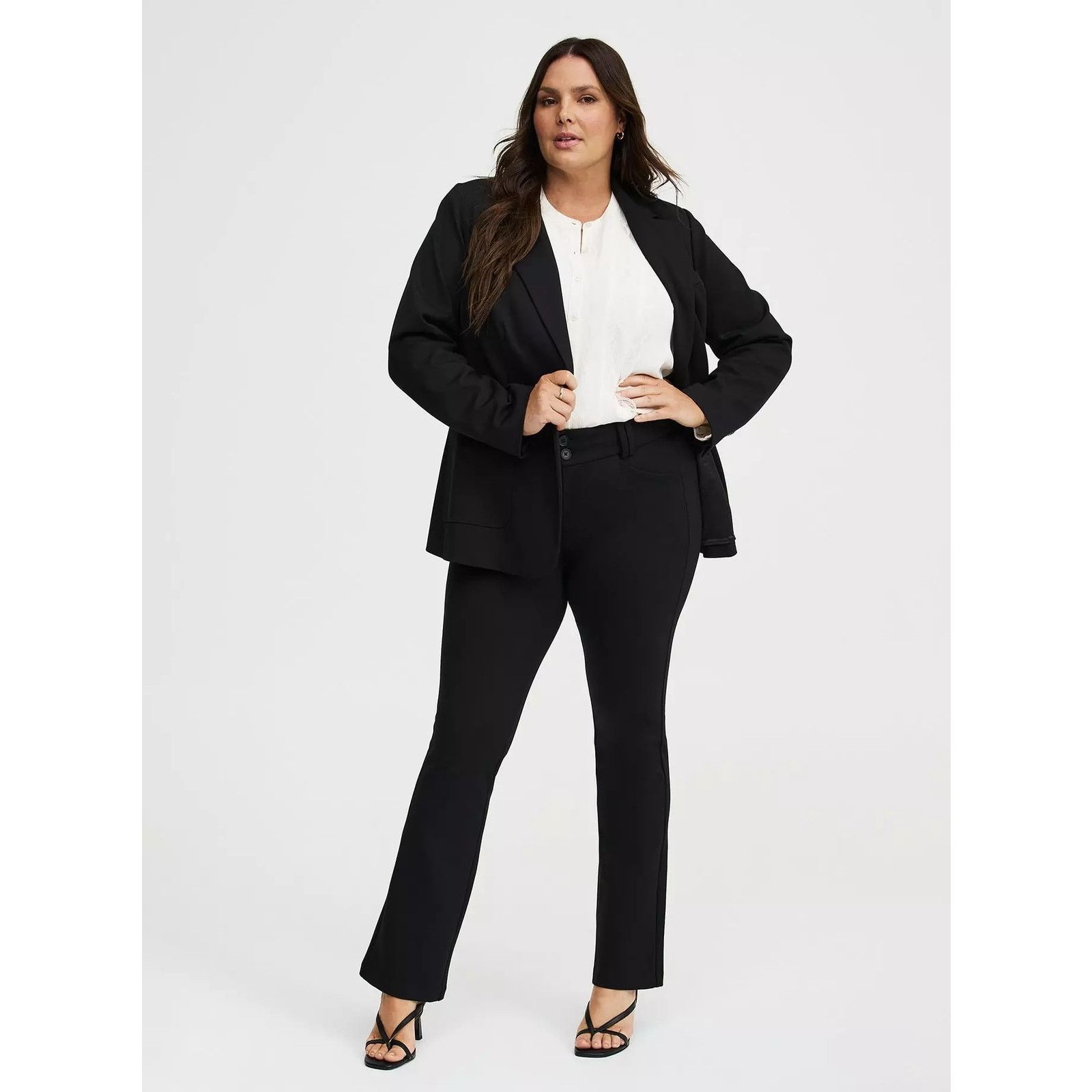 Torrid Torrid Trouser Slim Boot Studio Luxe Ponte Mid-Rise Pant NWT Size 42" / US 20 - 11 Thumbnail