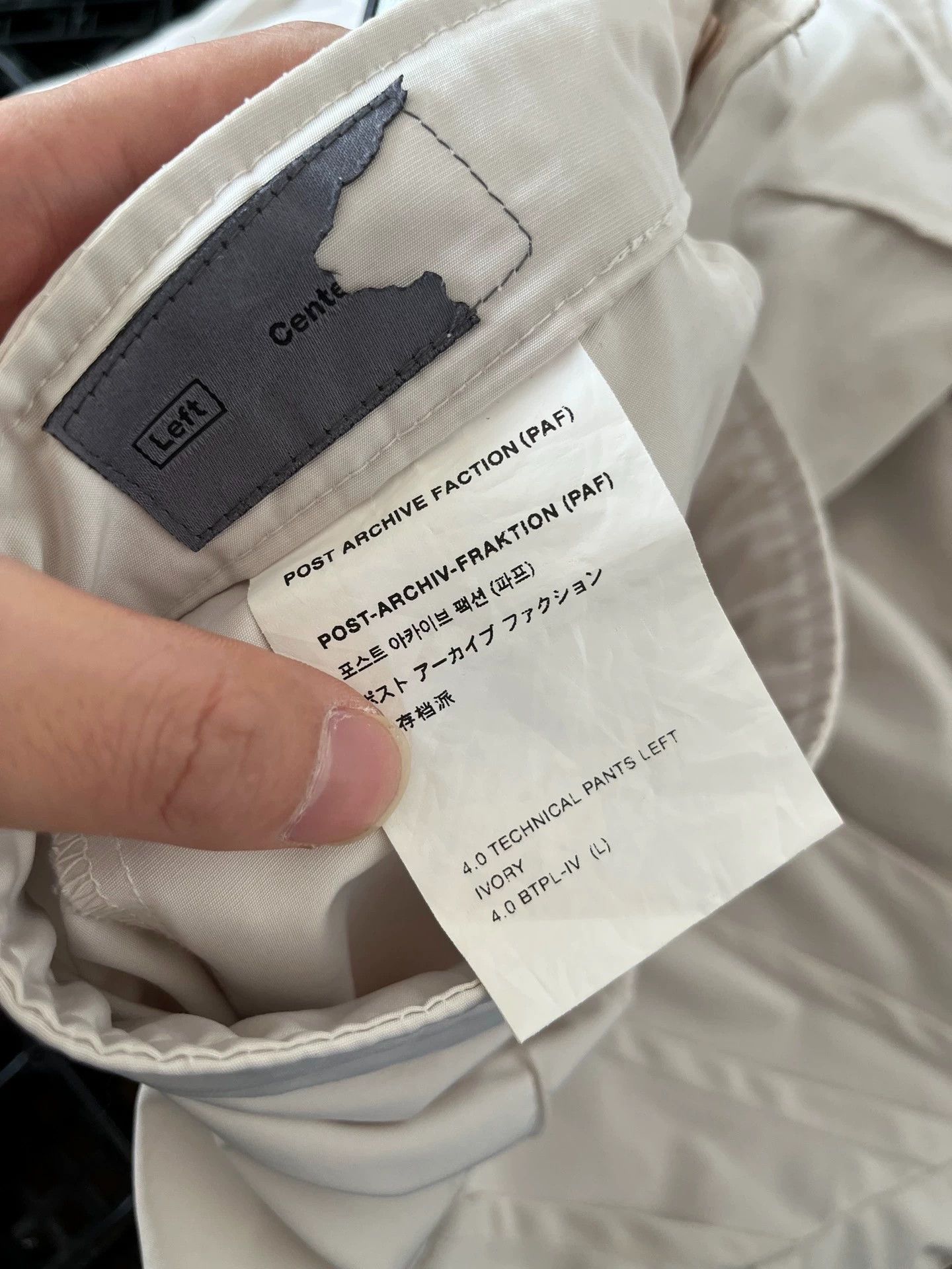 POST ARCHIVE FACTION (PAF) PAF 4.0 Pleated Spiral Trousers (L) Size US 34 / EU 50 - 3 Thumbnail