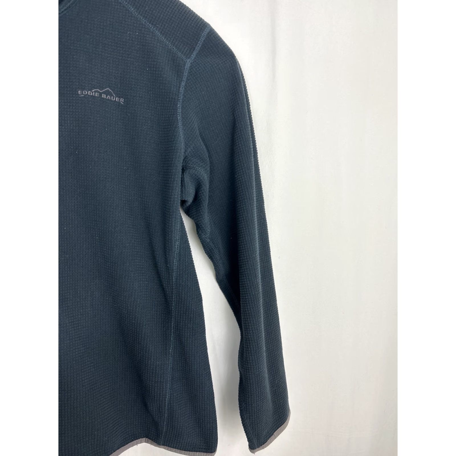 Eddie Bauer Eddie Bauer Pullover Sweater L Navy Blue 1/4 Waffle Polyester Mens L Size US L / EU 52-54 / 3 - 4 Thumbnail